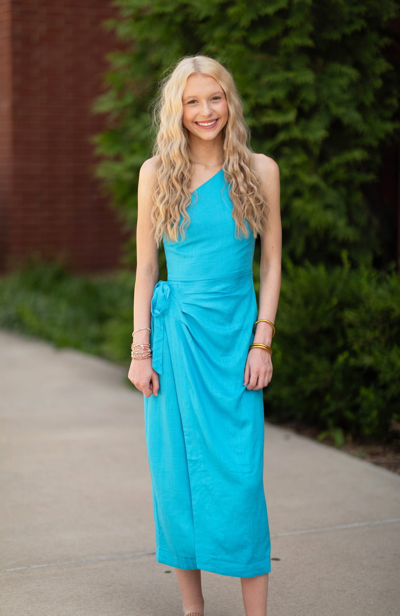 aegean blue dress Ava Maternity Gown Long Aegean Blue