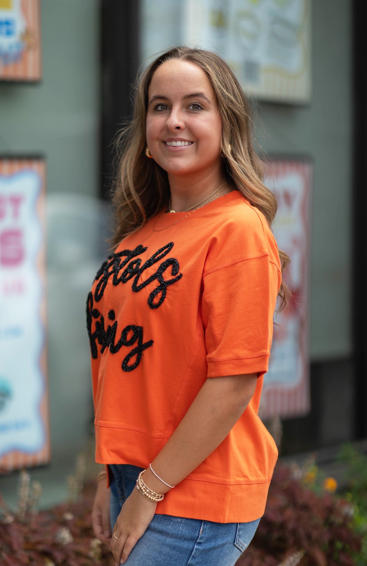 The Glitter Script Boxy Top