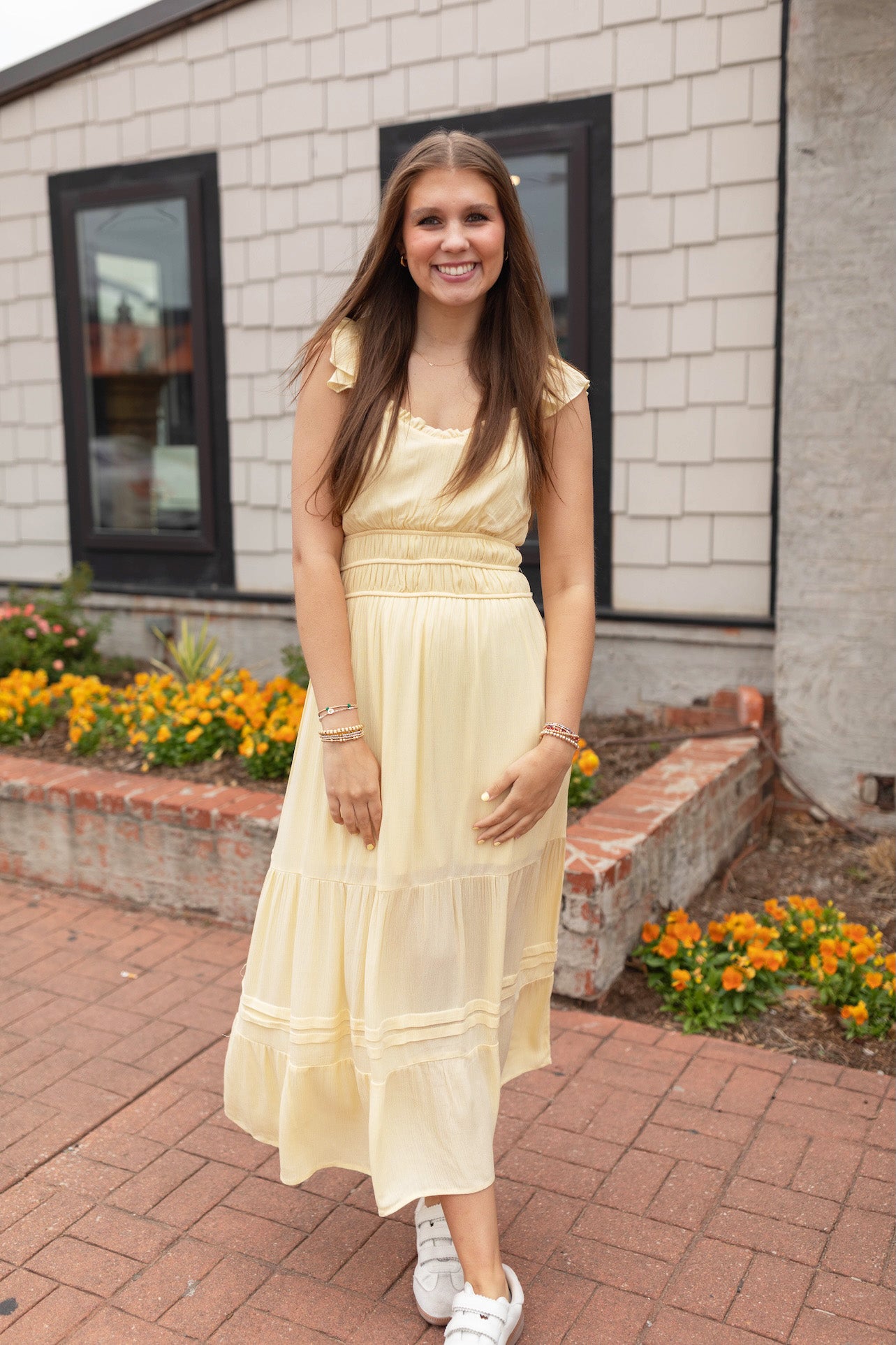 Aerie Crinkle Chiffon Flare Dress