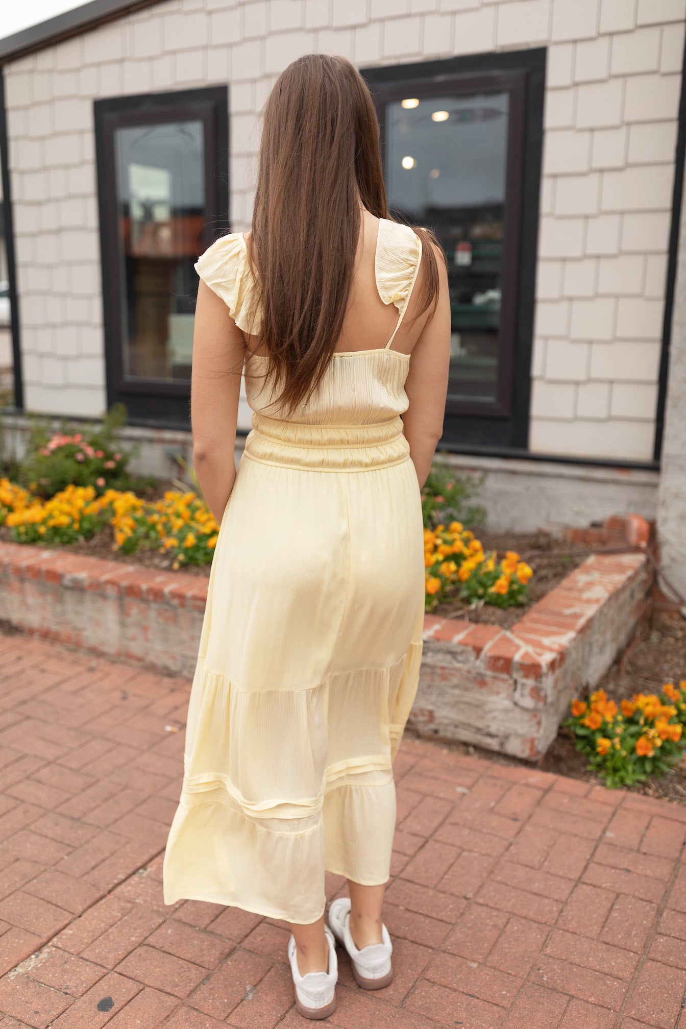 Aerie Crinkle Chiffon Flare Dress