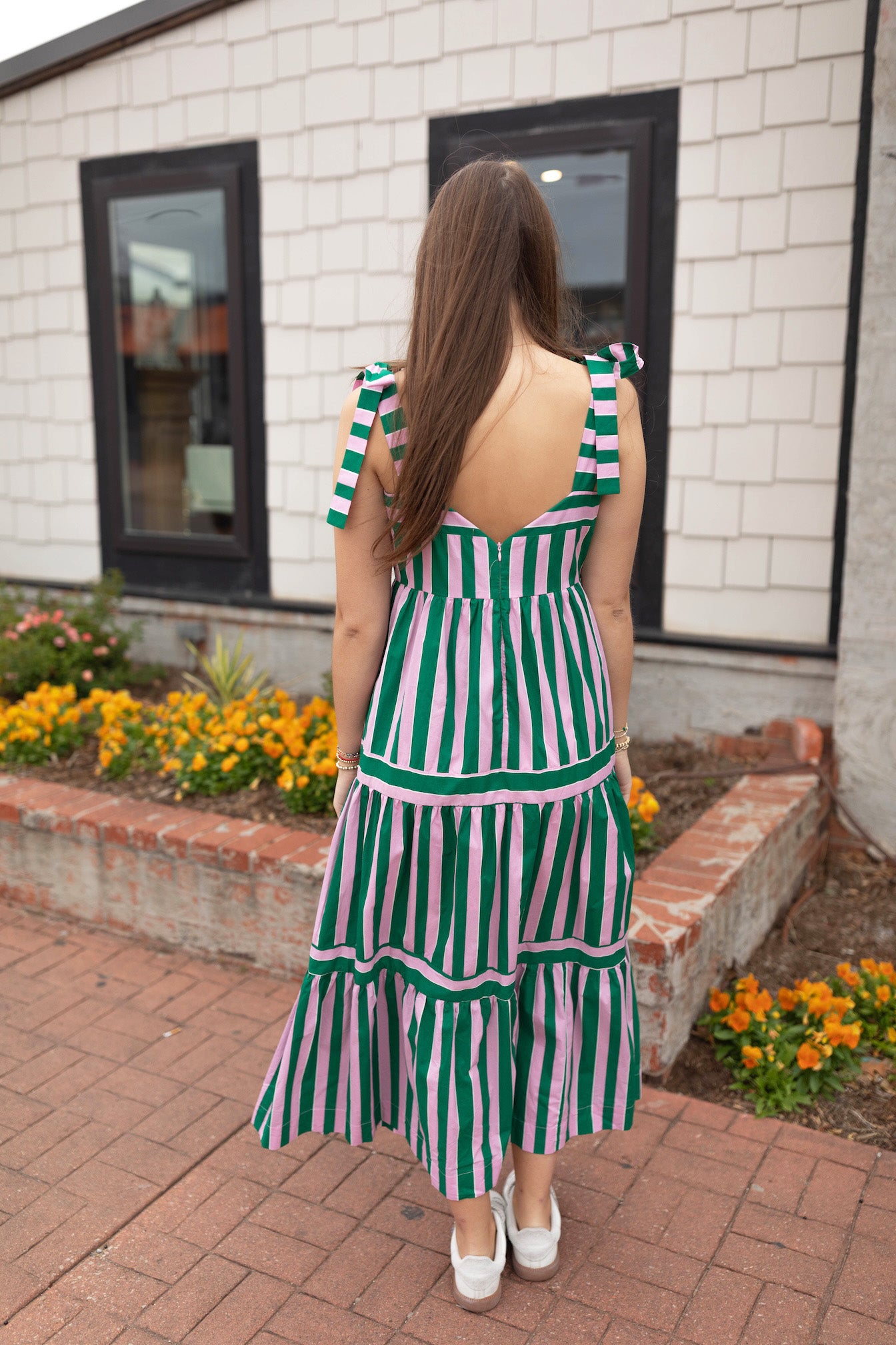 Multi Color Striped Tiered Maxi Dress