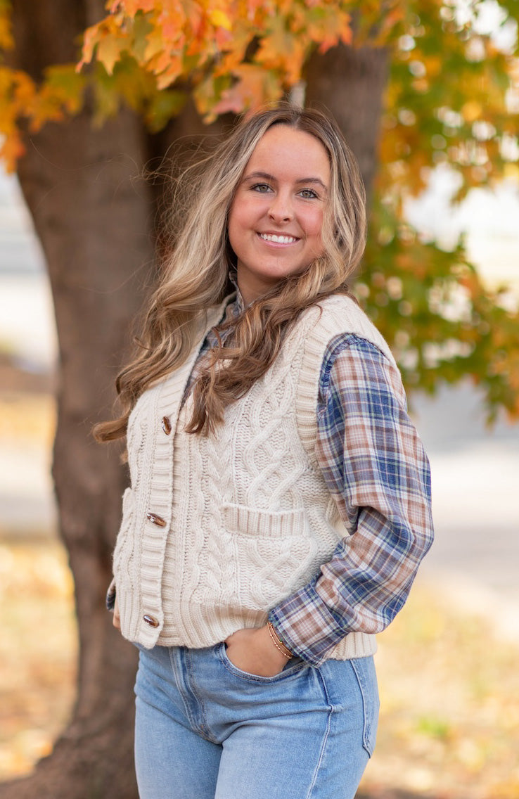 Buttoned Sweater Vest