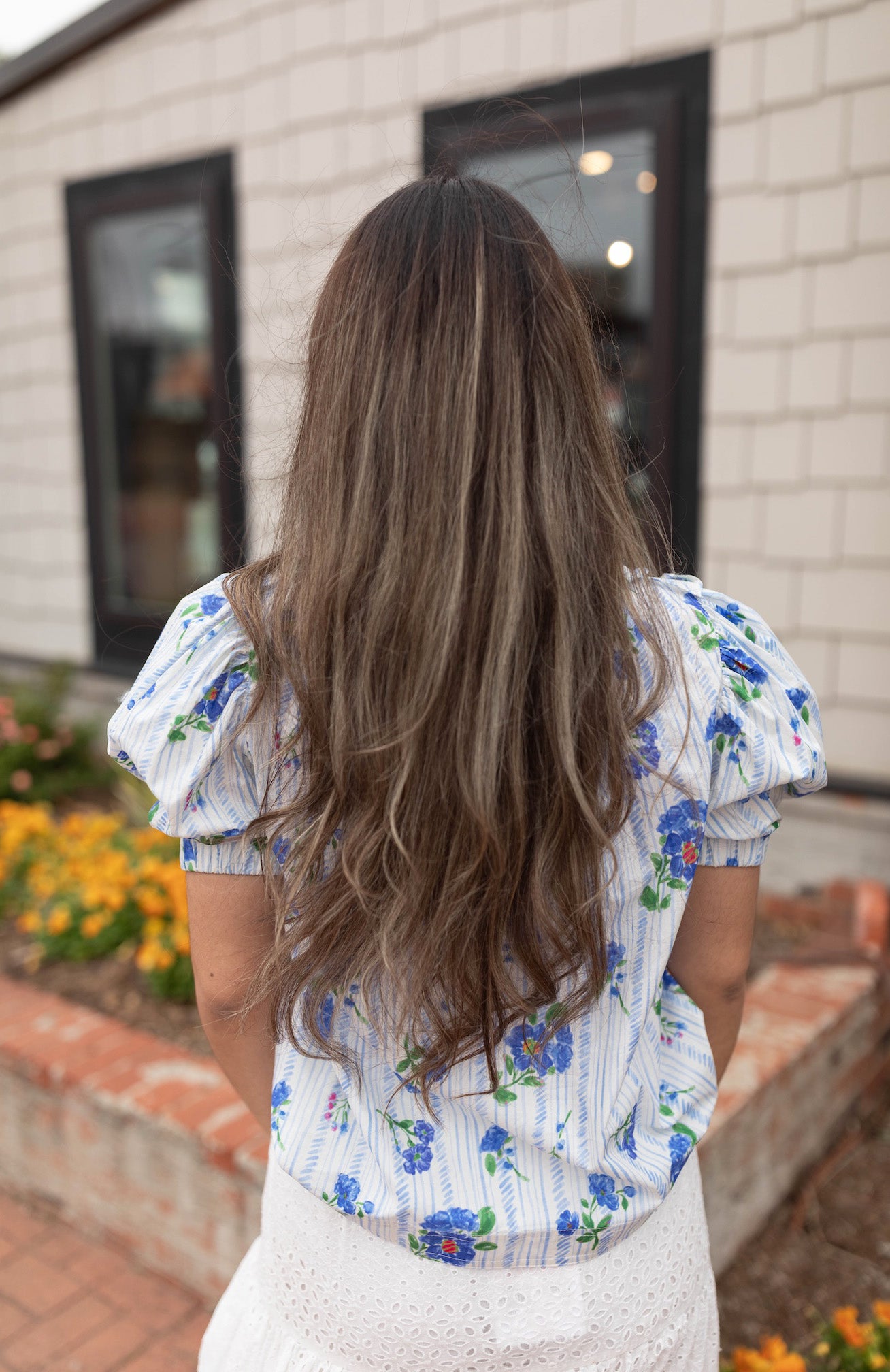 Floral Button Down Blouse Top