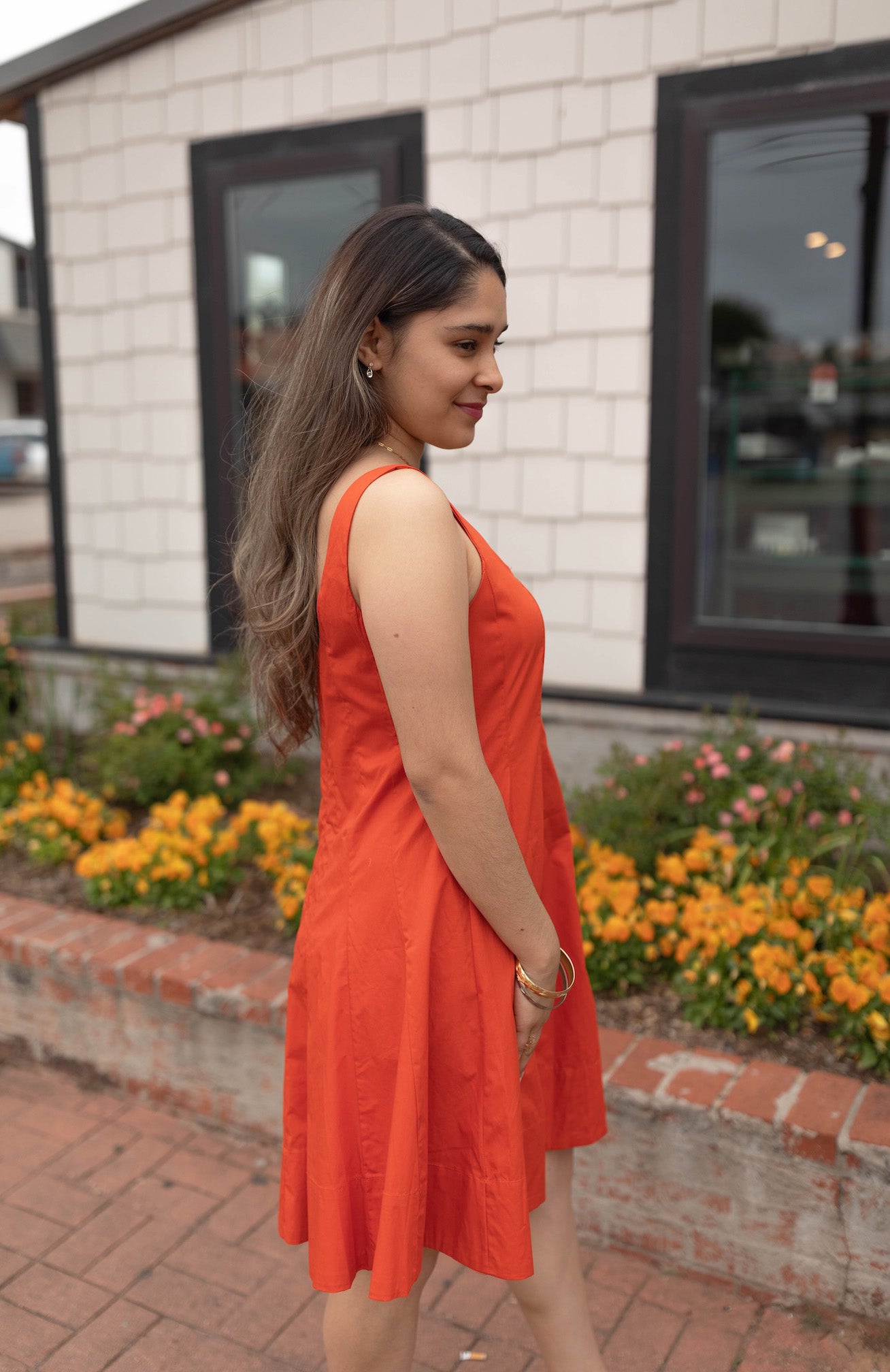 Square Neck Flared Mini Dress
