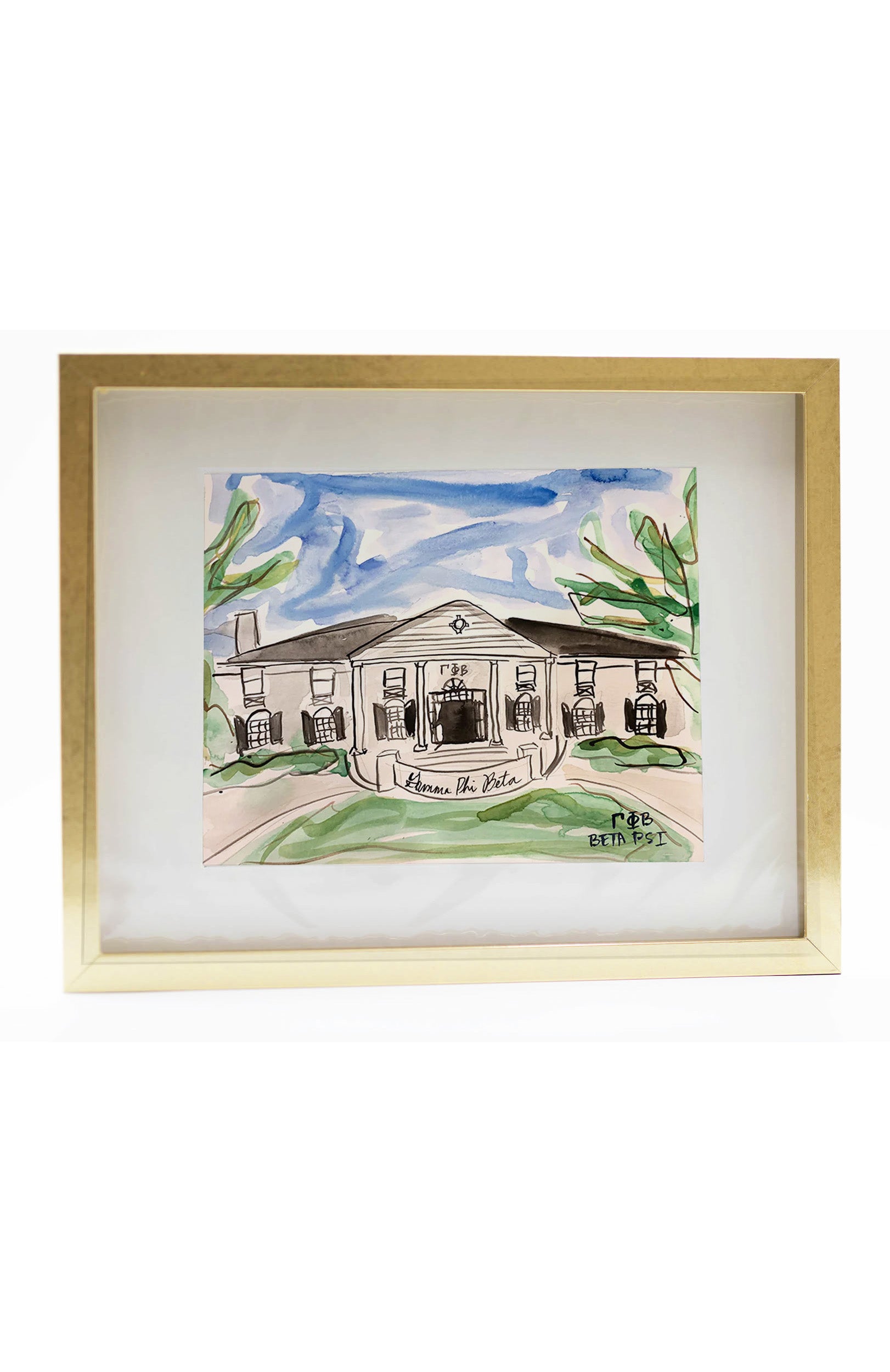 Gamma Phi Beta House Portrait & Frame