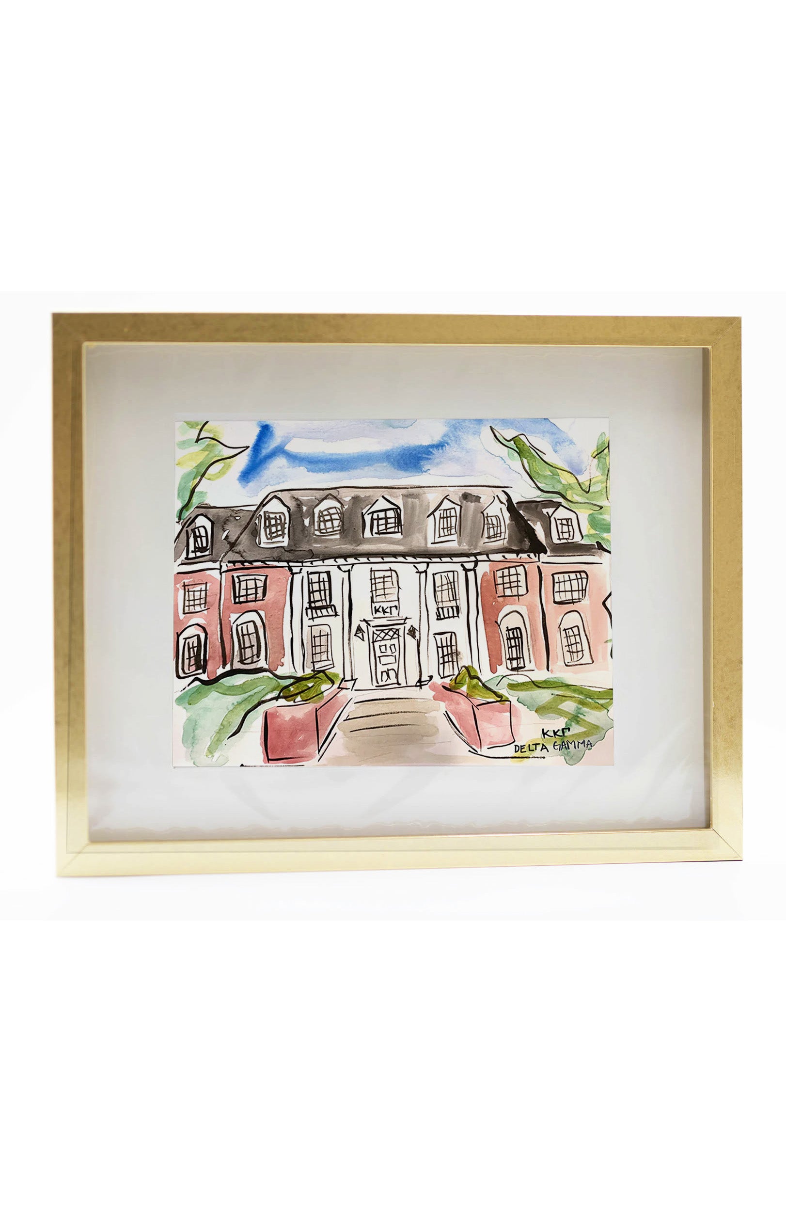 Kappa Kappa Gamma House Portrait & Frame