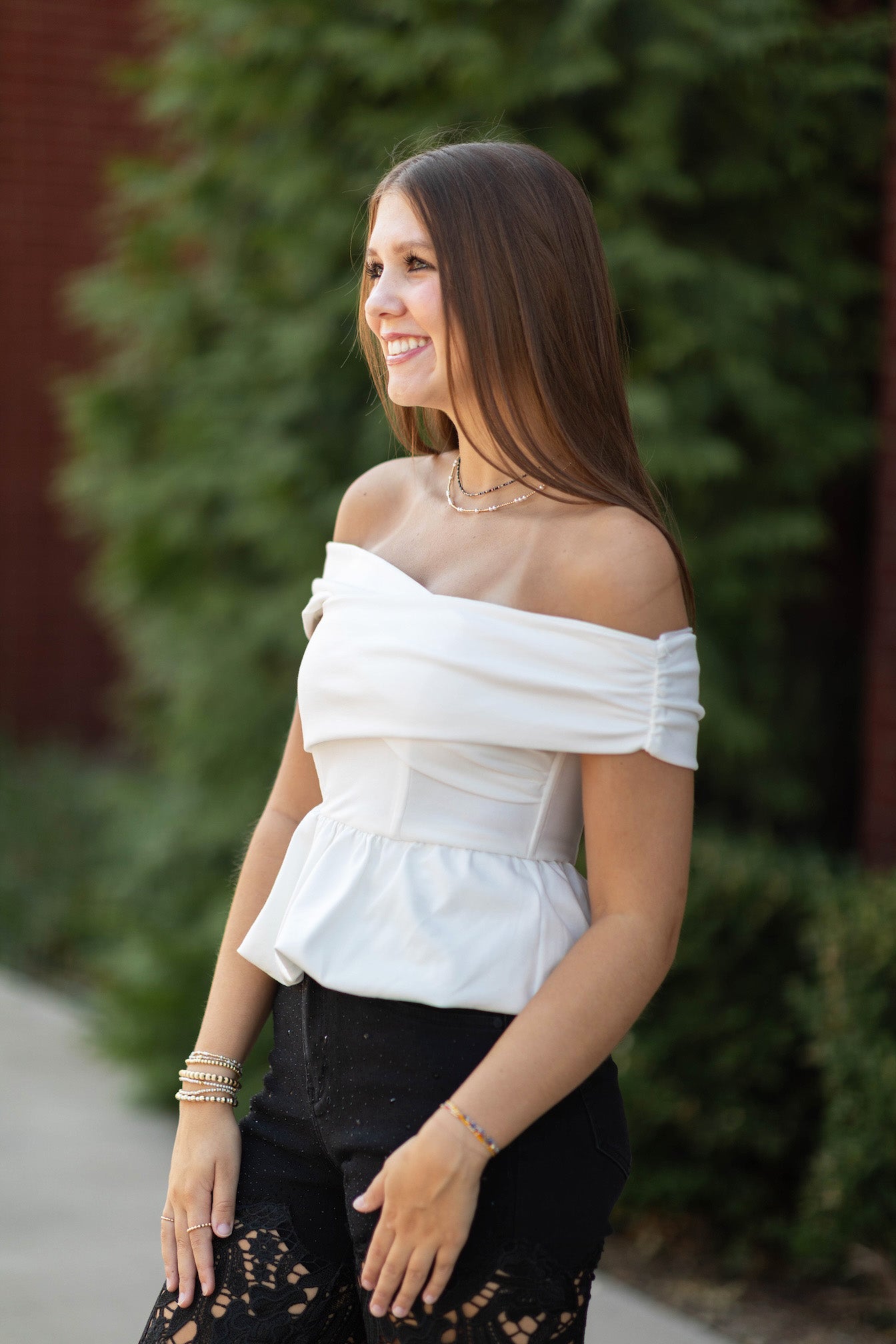 Tennille Off Shoulder Peplum Top
