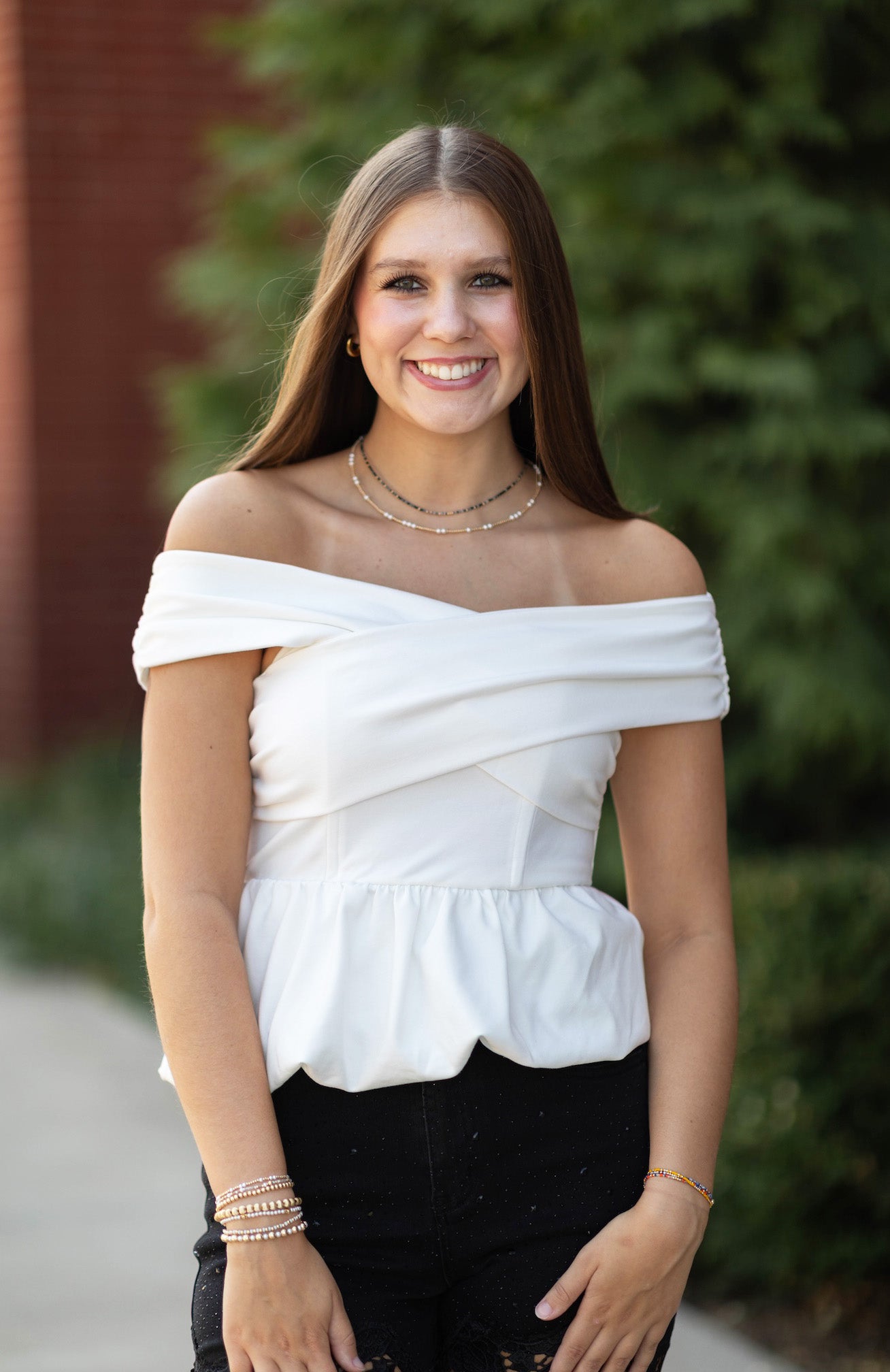 Tennille Off Shoulder Peplum Top