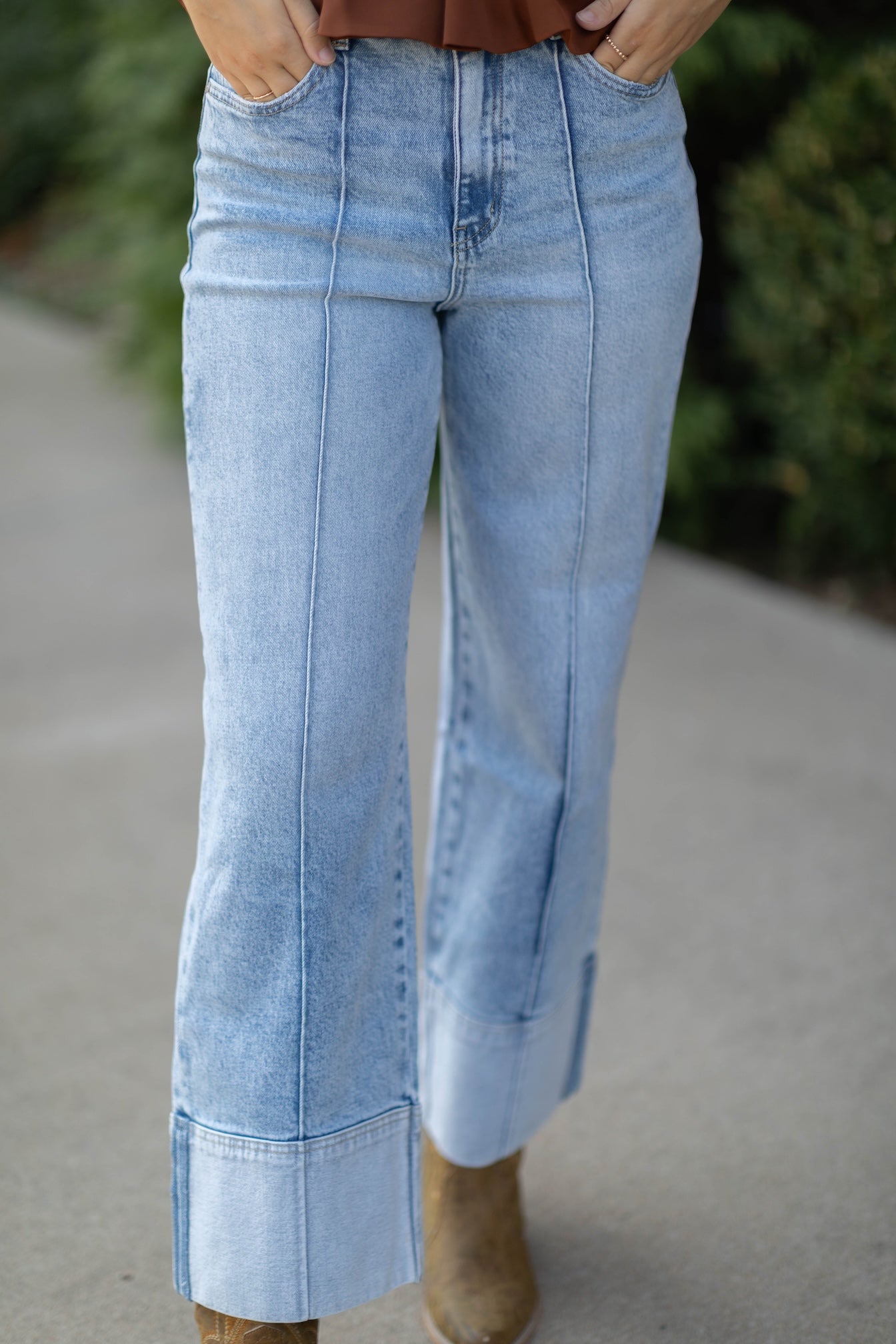 High Rise Wide Leg Denim Jeans