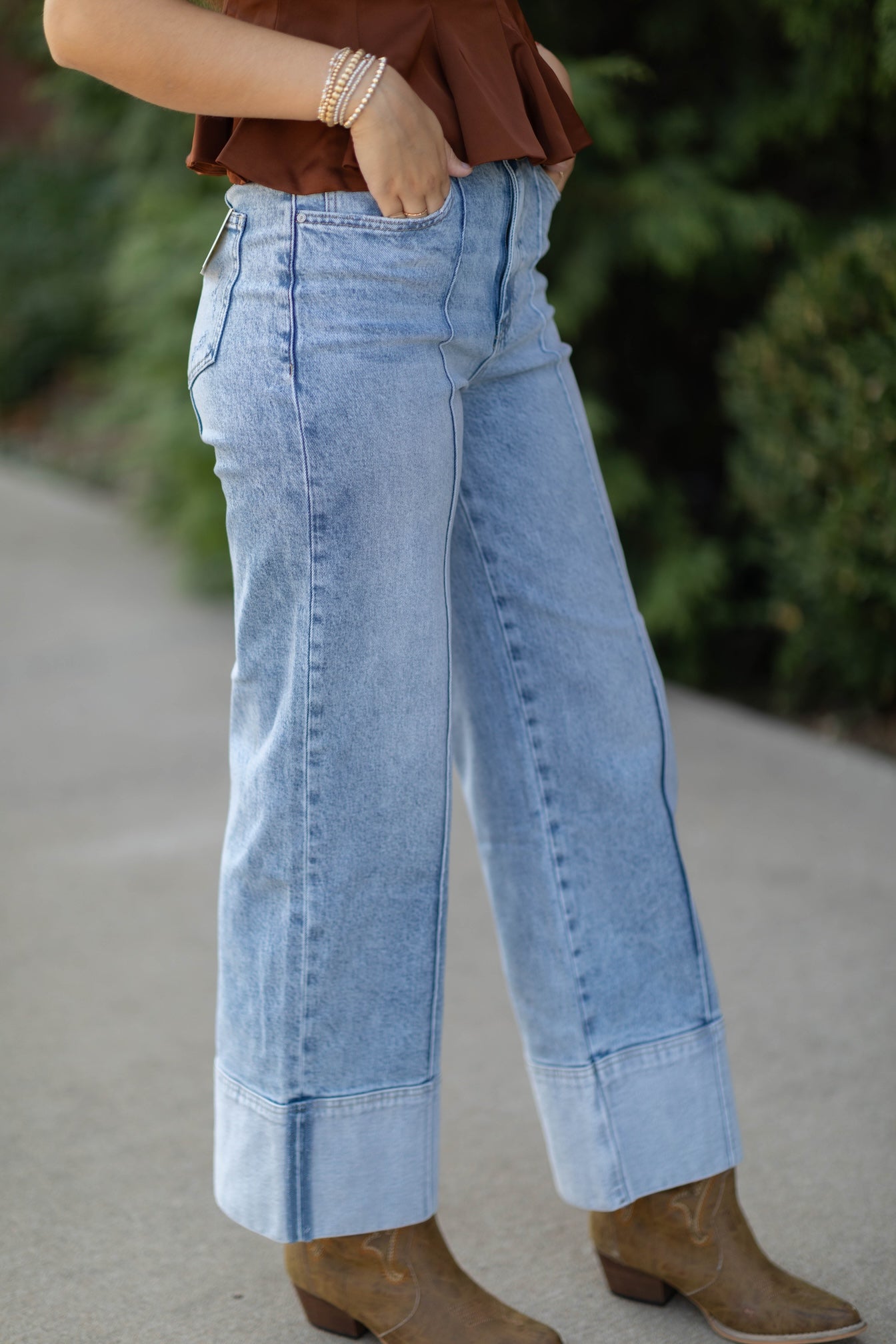 High Rise Wide Leg Denim Jeans