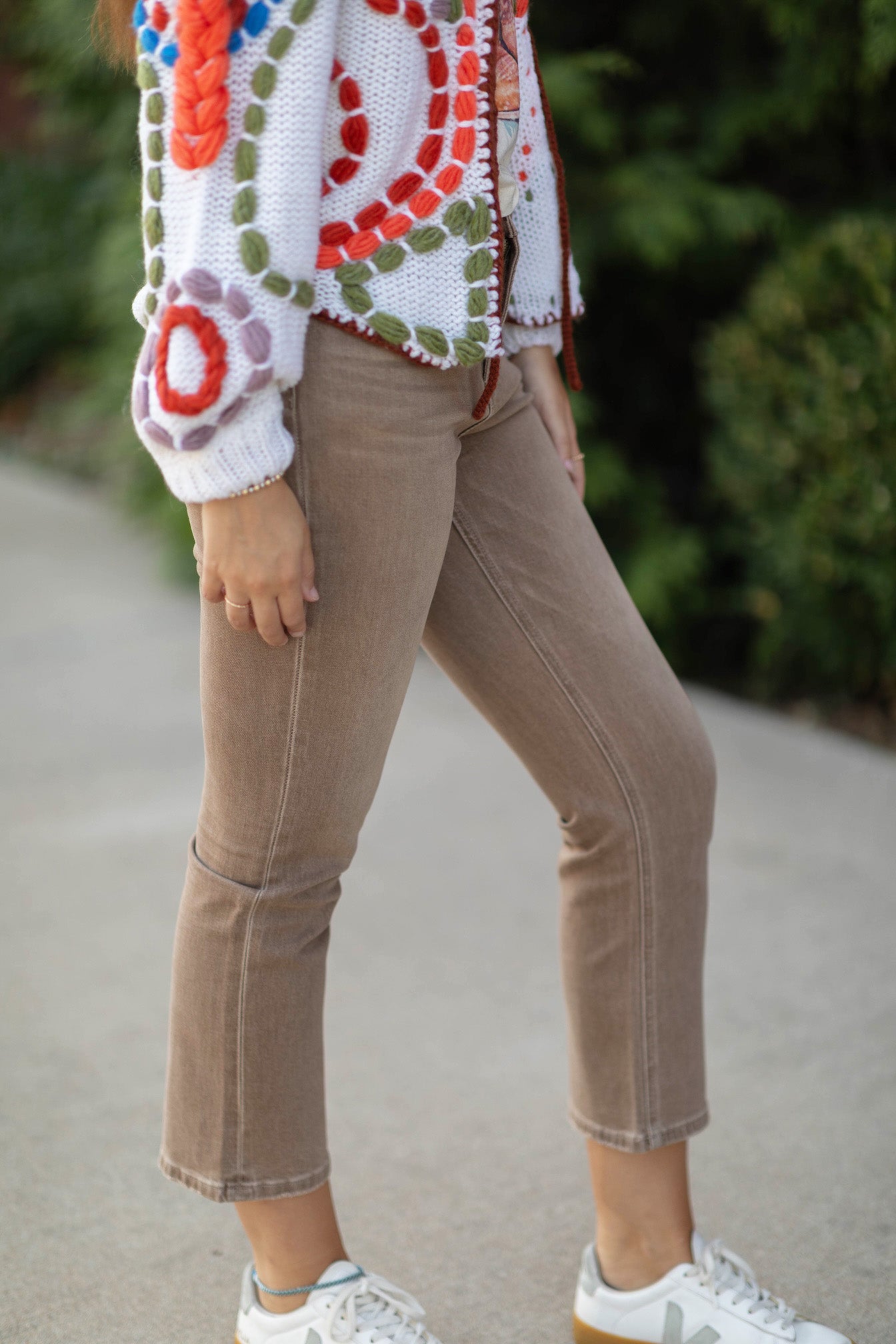 High Rise Crop Flare Jeans