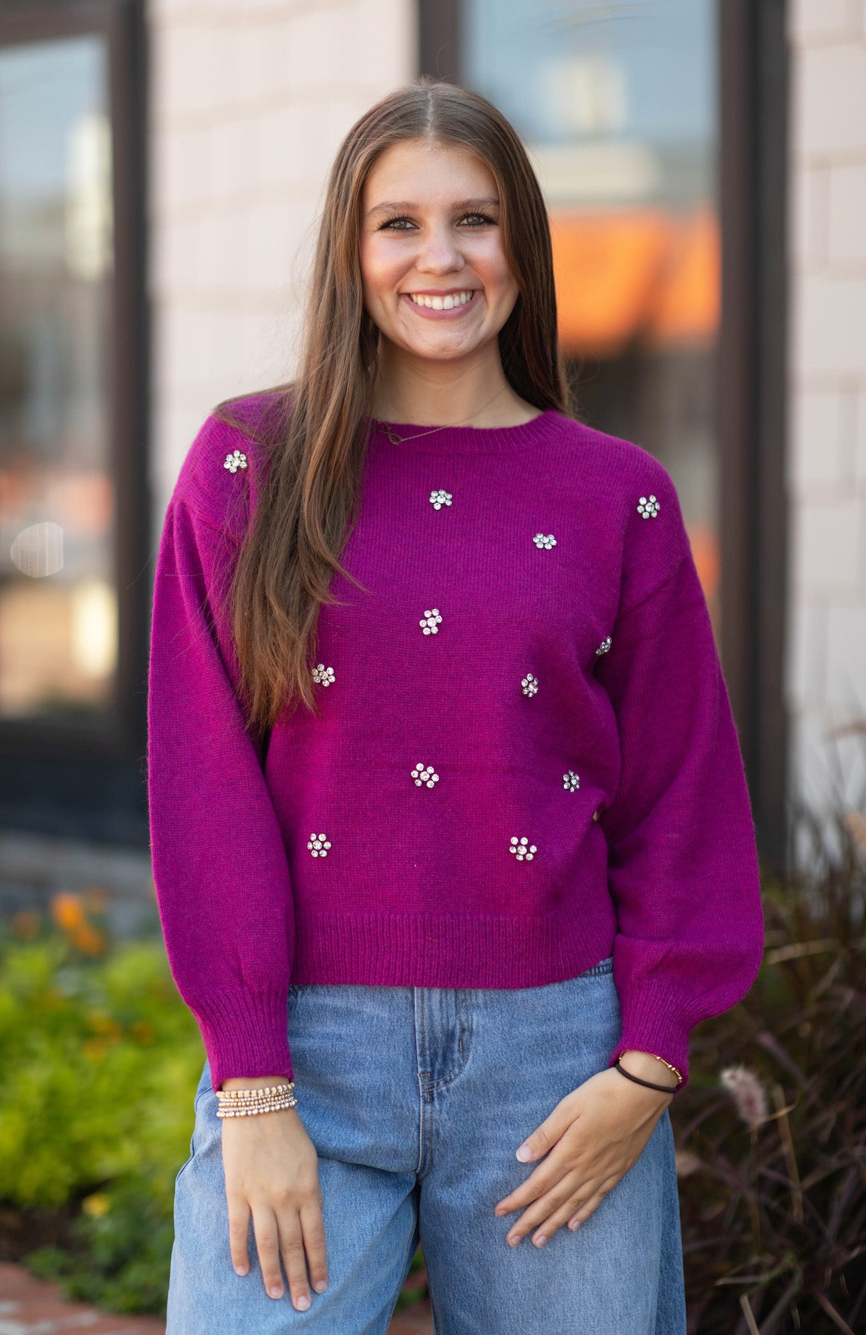 Purple Knitted Sweater