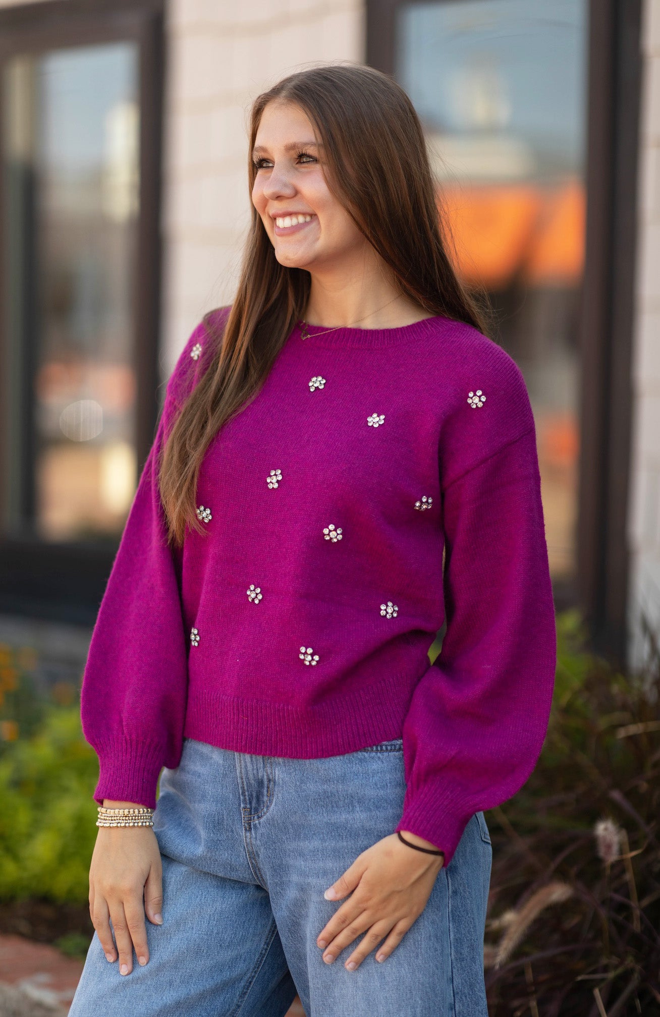 Purple Knitted Sweater