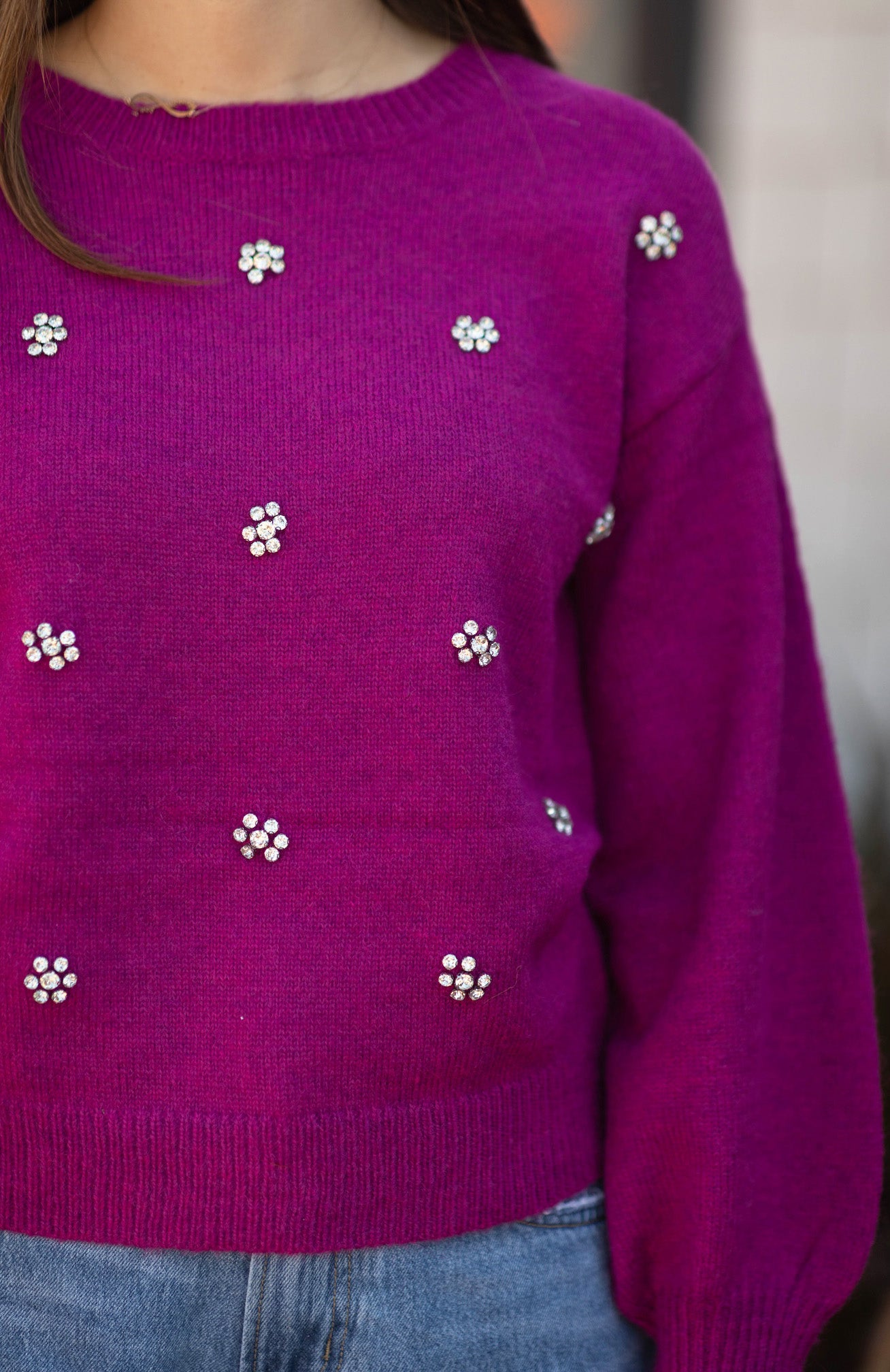 Purple Knitted Sweater