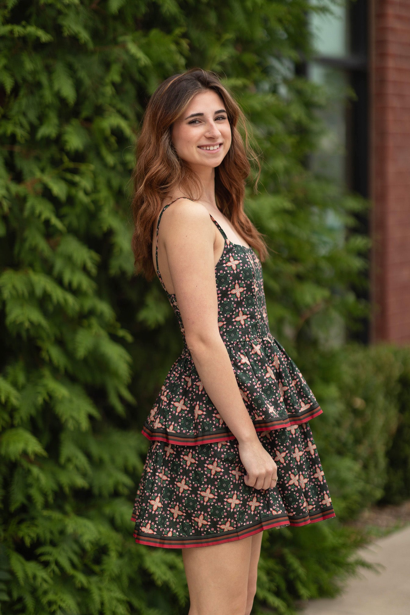 Rina Floral Tile Dress