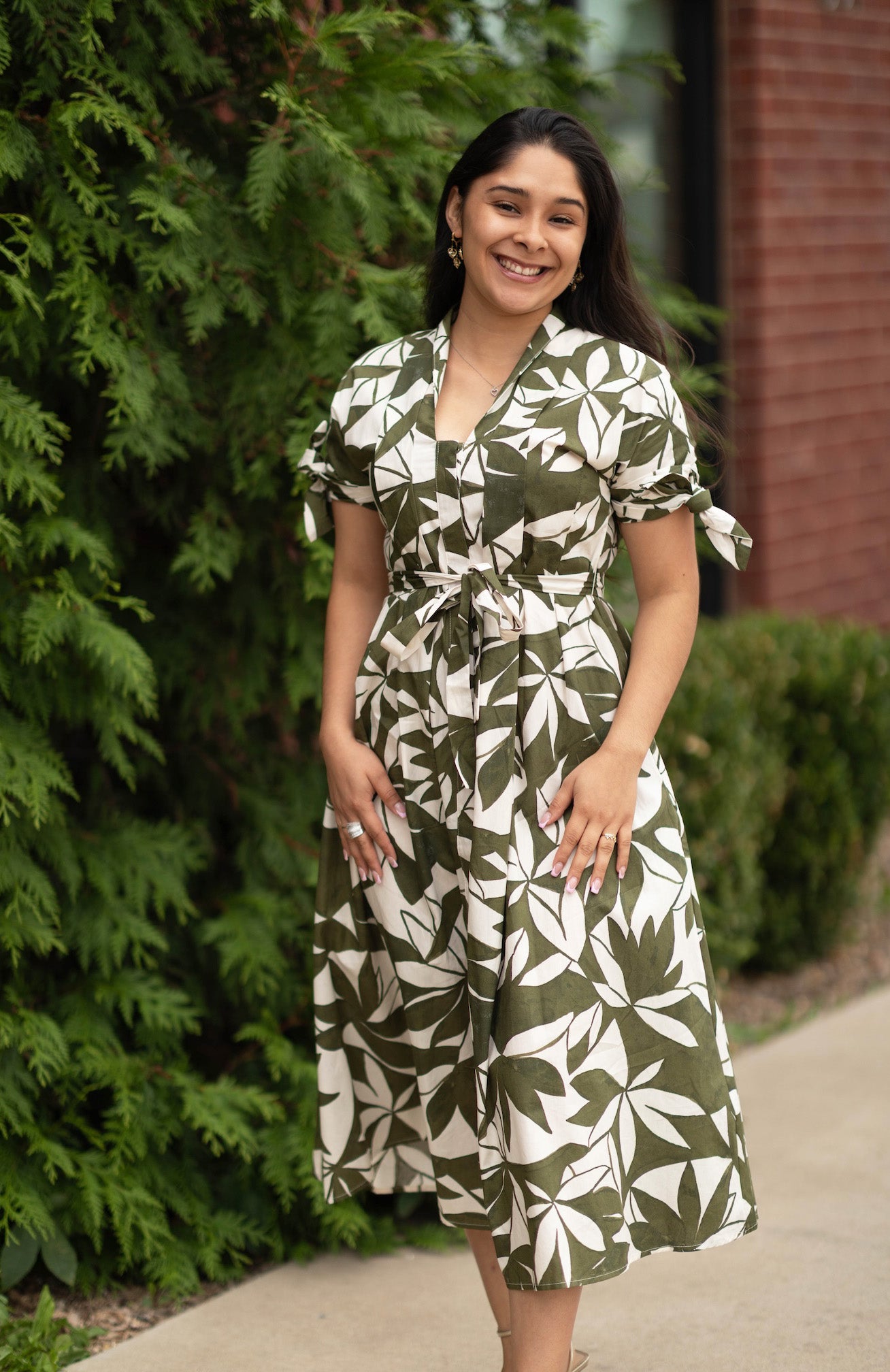Emerald Canopy Shirt Dress