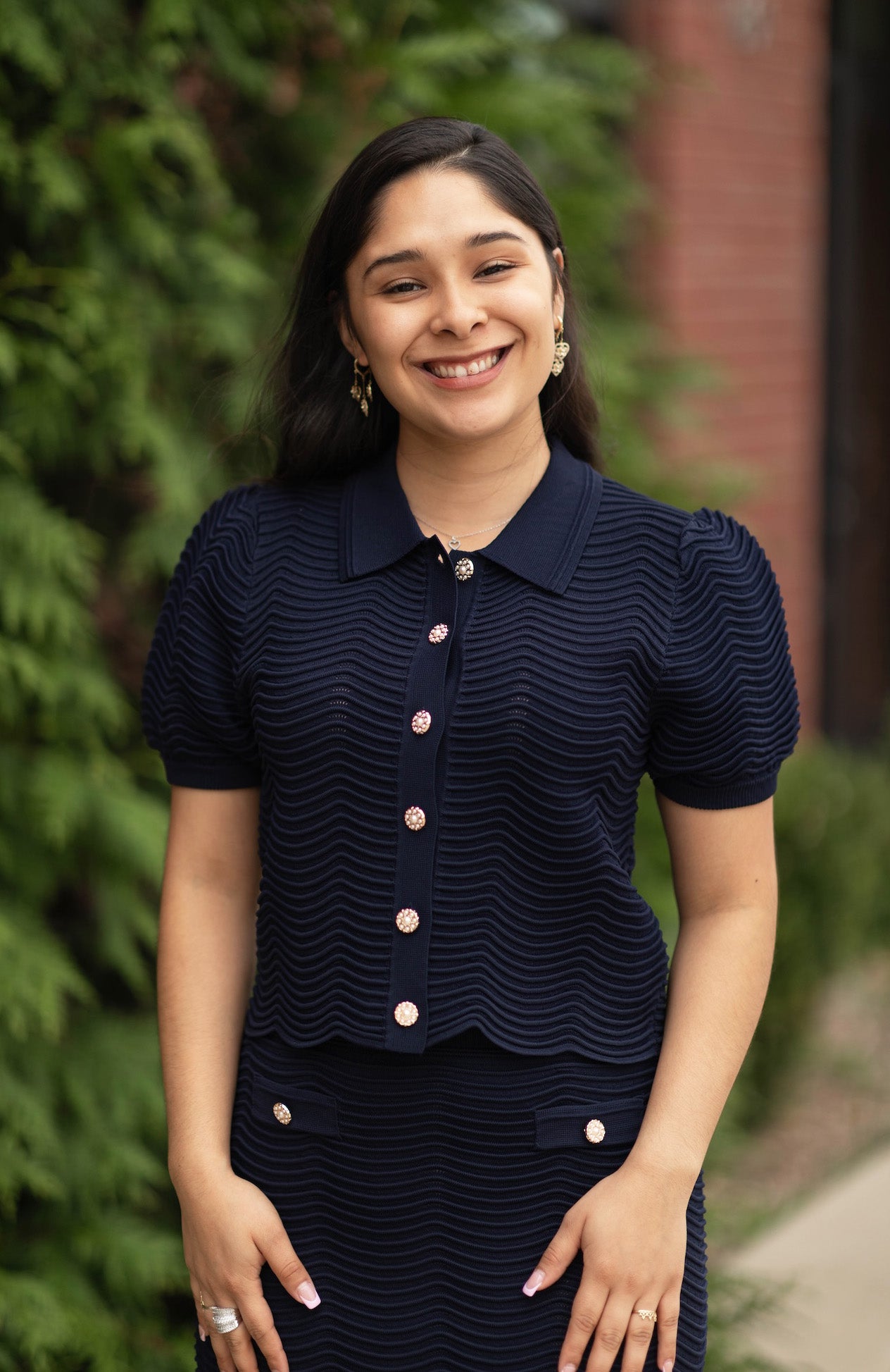 Perrine Scalloped Short Sleeve Cardigan