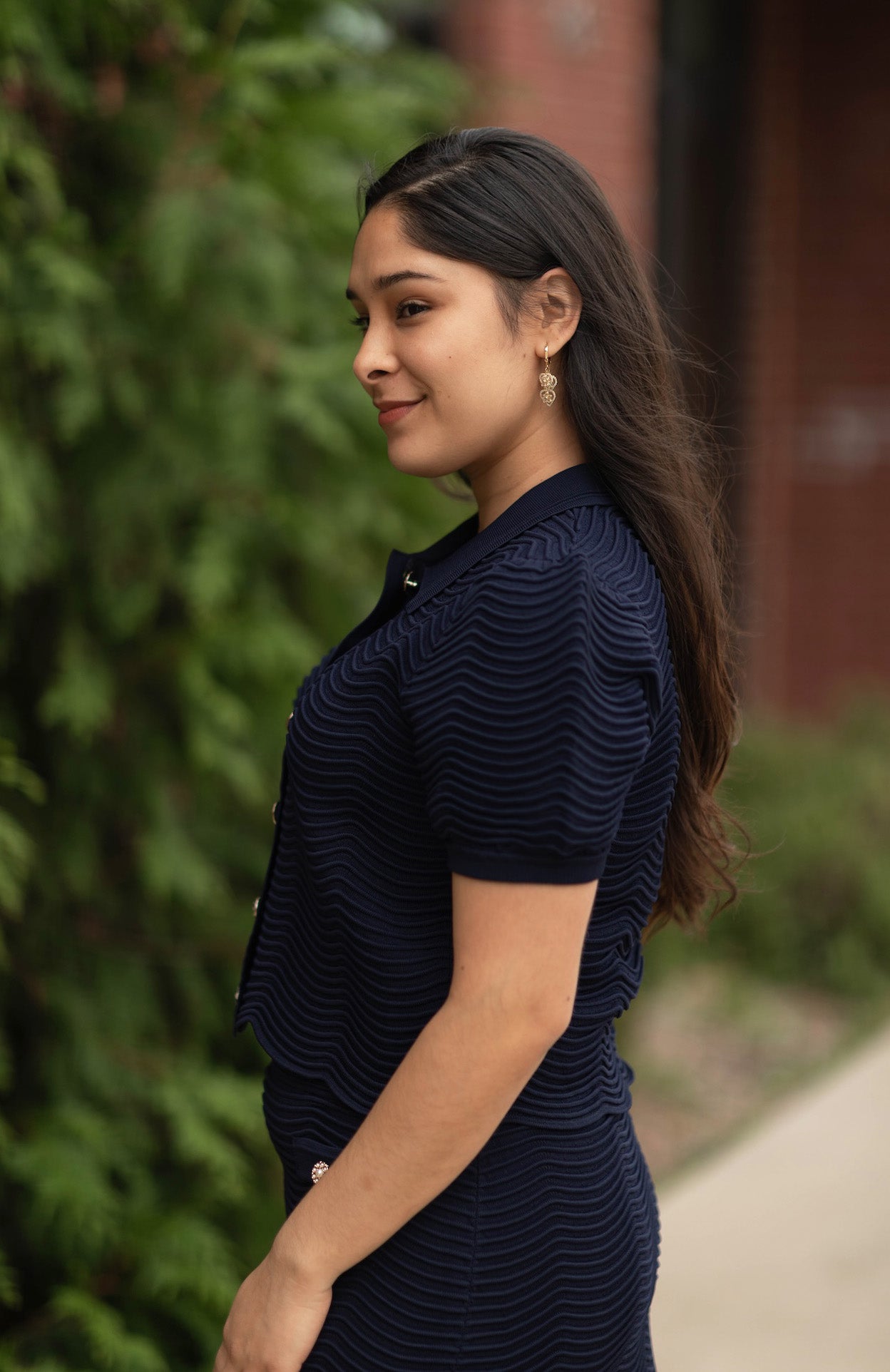 Perrine Scalloped Short Sleeve Cardigan