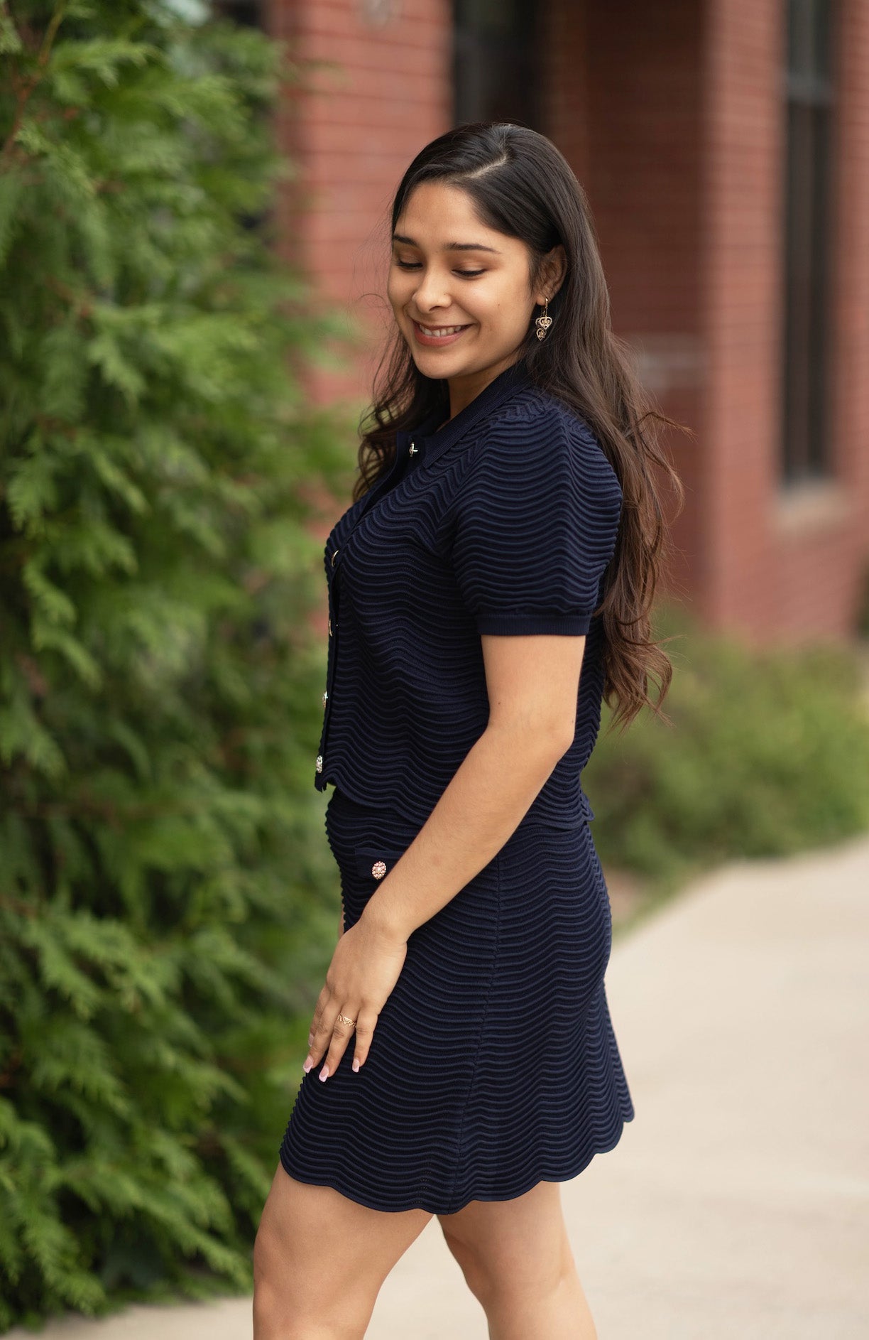 Perrine Scalloped Mini Skirt