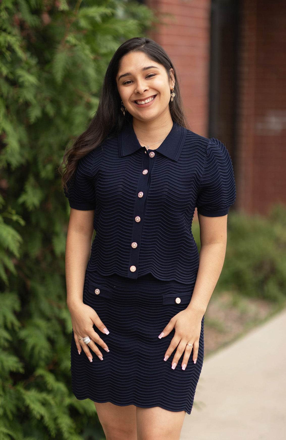 Perrine Scalloped Mini Skirt