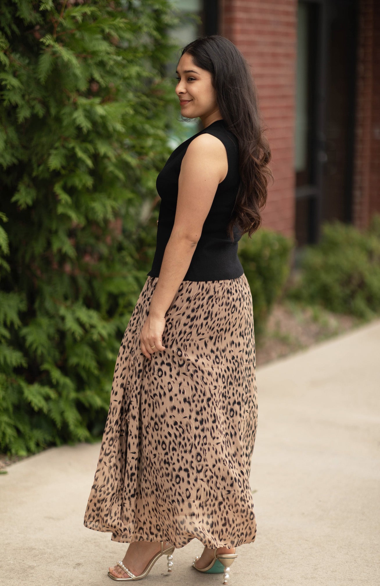 Dotted Woven Skirt