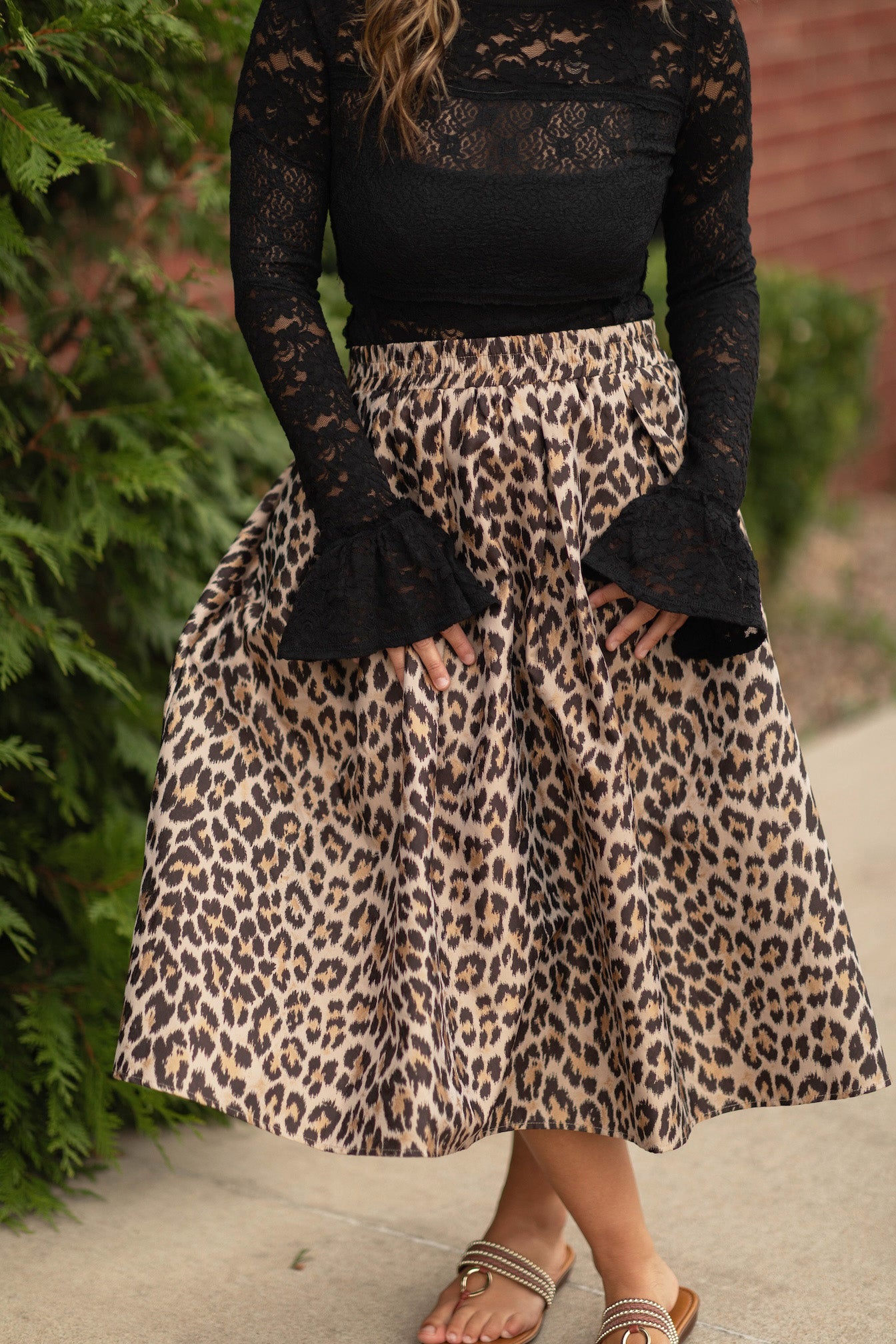 Andolina Leopard Print Skirt