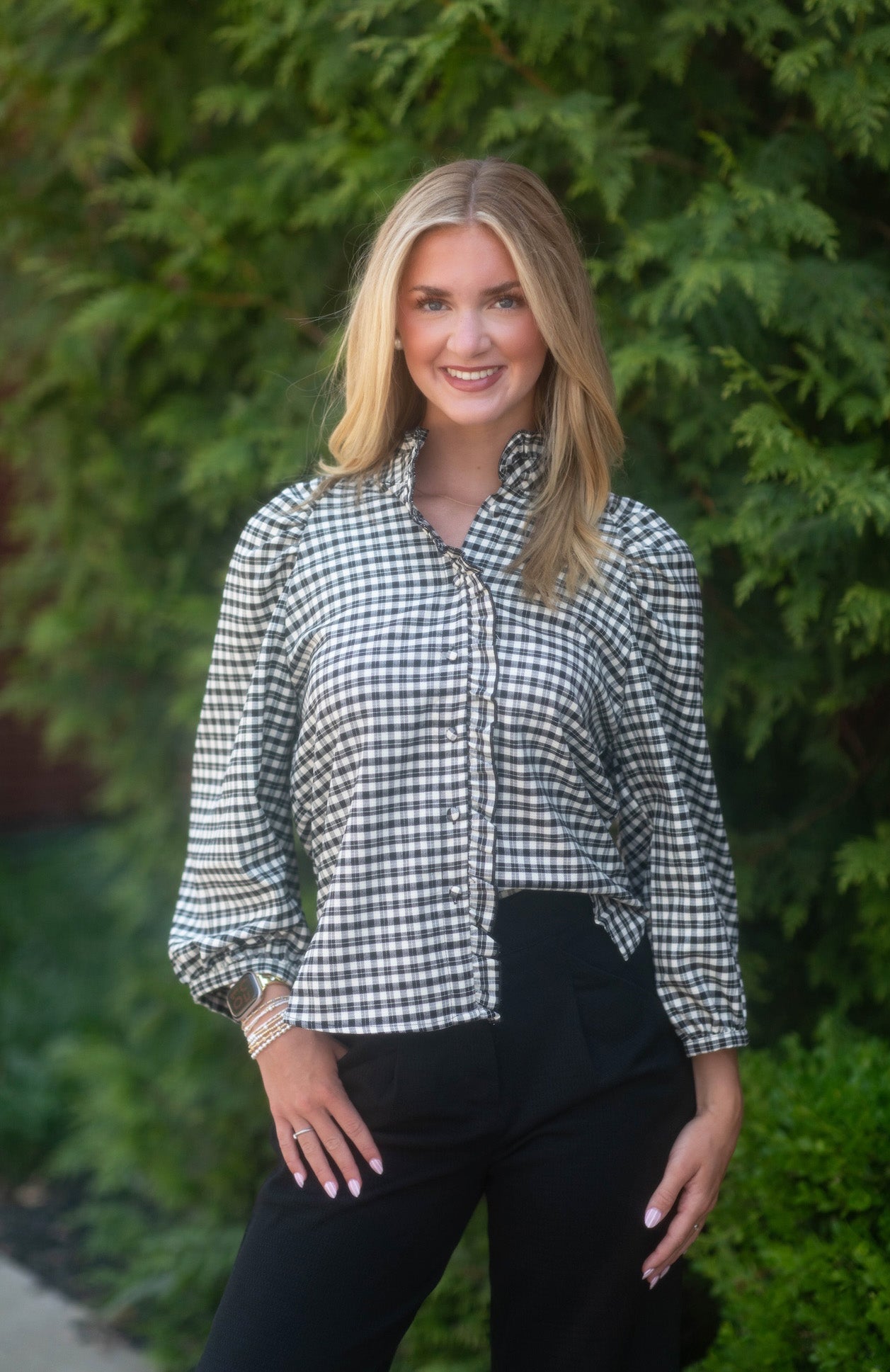 Sisley Plaid Blouse