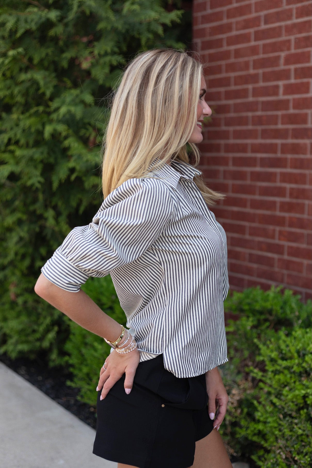 Cate Ruched Sleeve Top