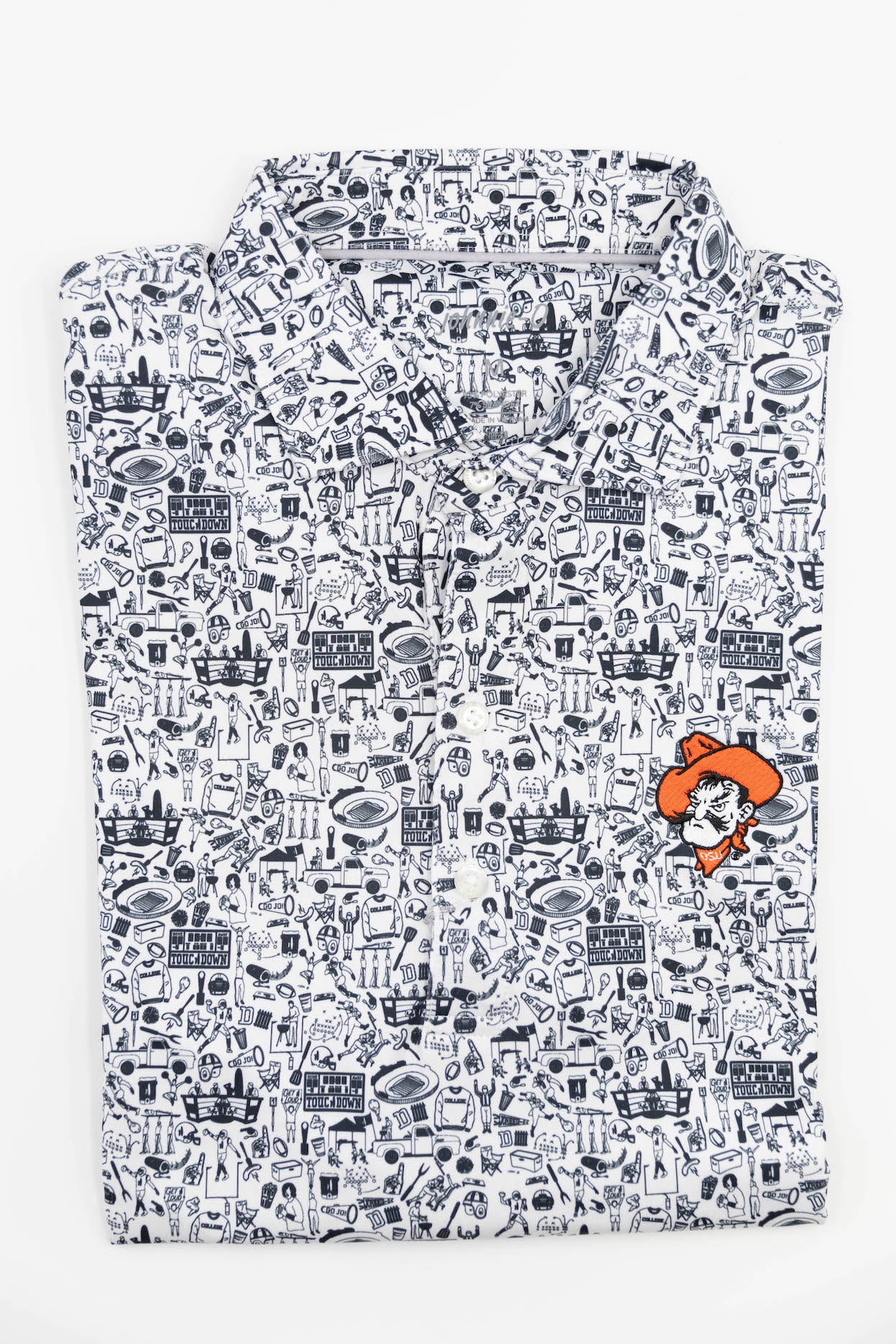 Tailgater Printed OK State Polo Pete