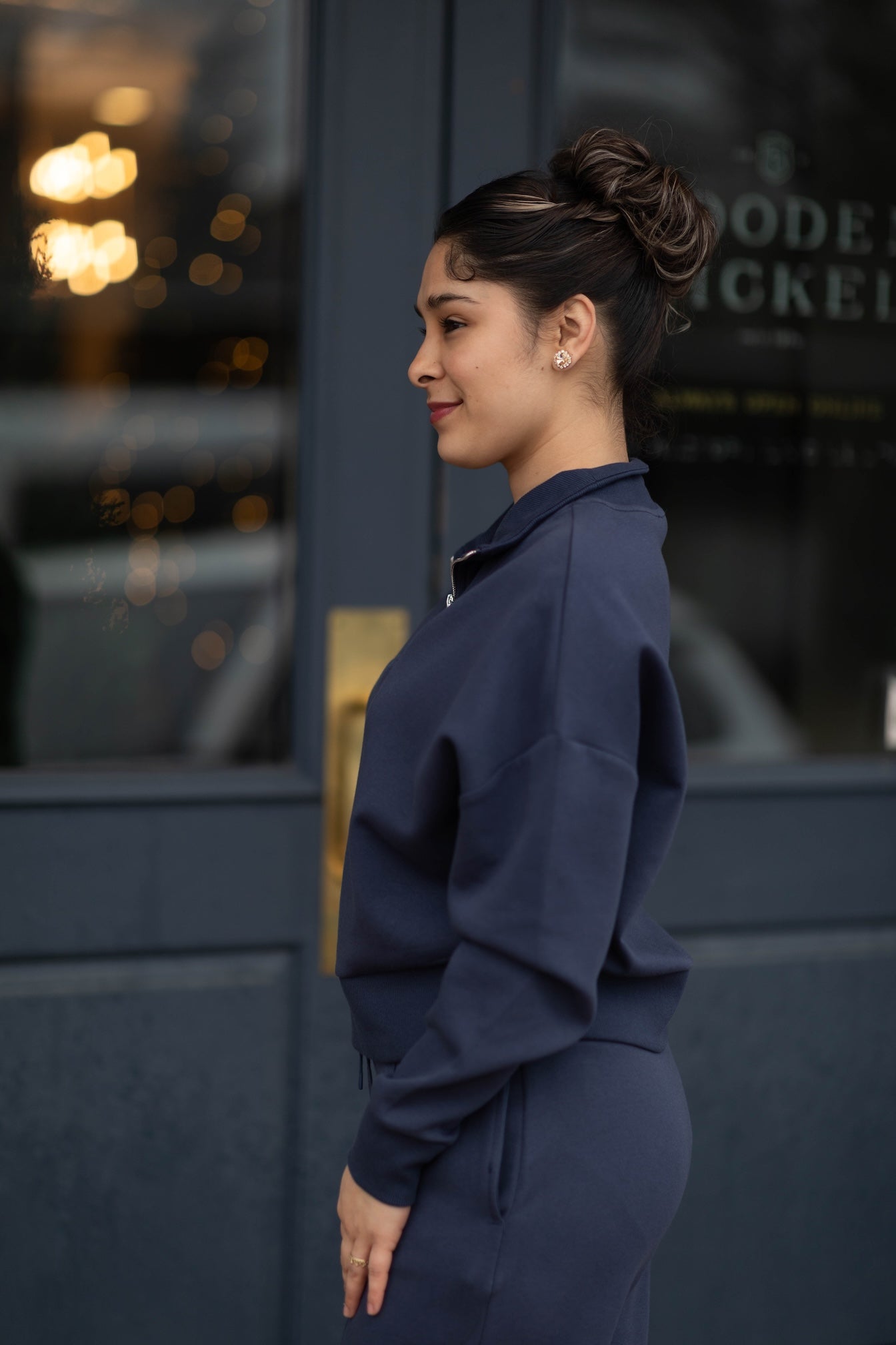 Seanni Cotton Soft Knit LS Half Zip