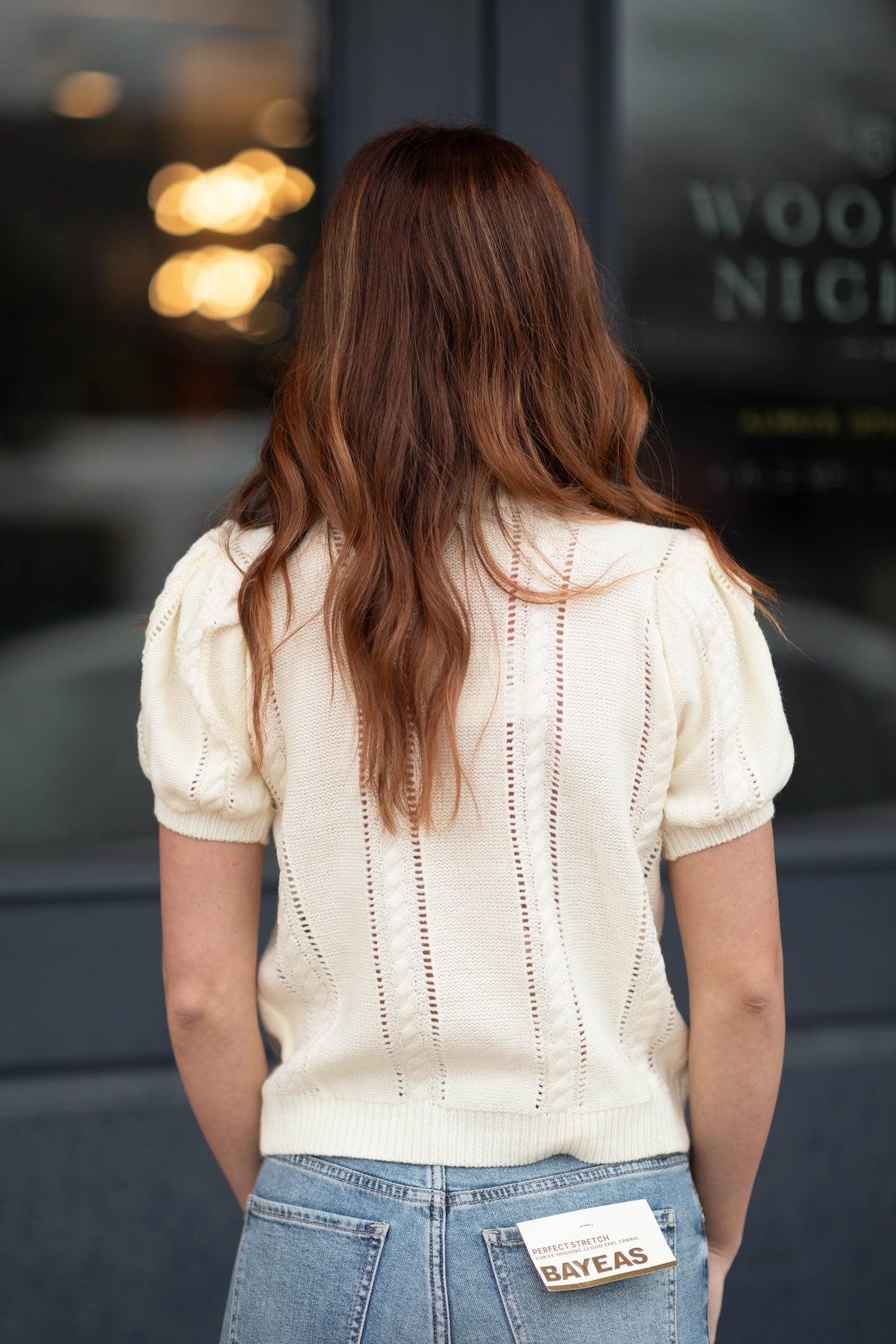 Fancy Floral Embroidered Pointelle Knitted Top