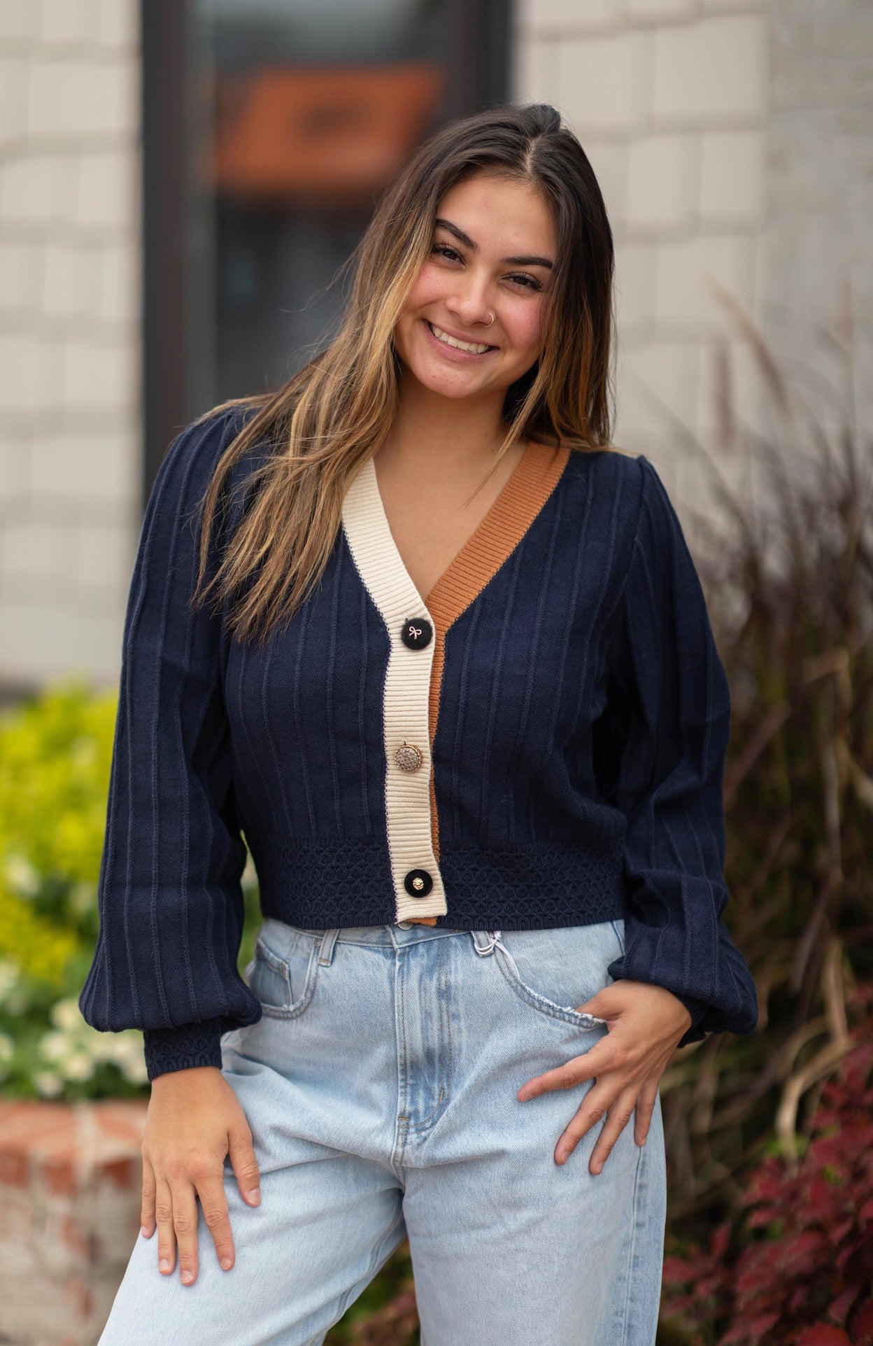 Cambridge Color Block Cardigan