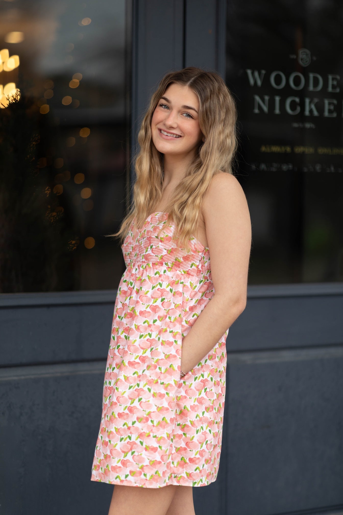 Bailey Bustier Floral Print Mini Dress