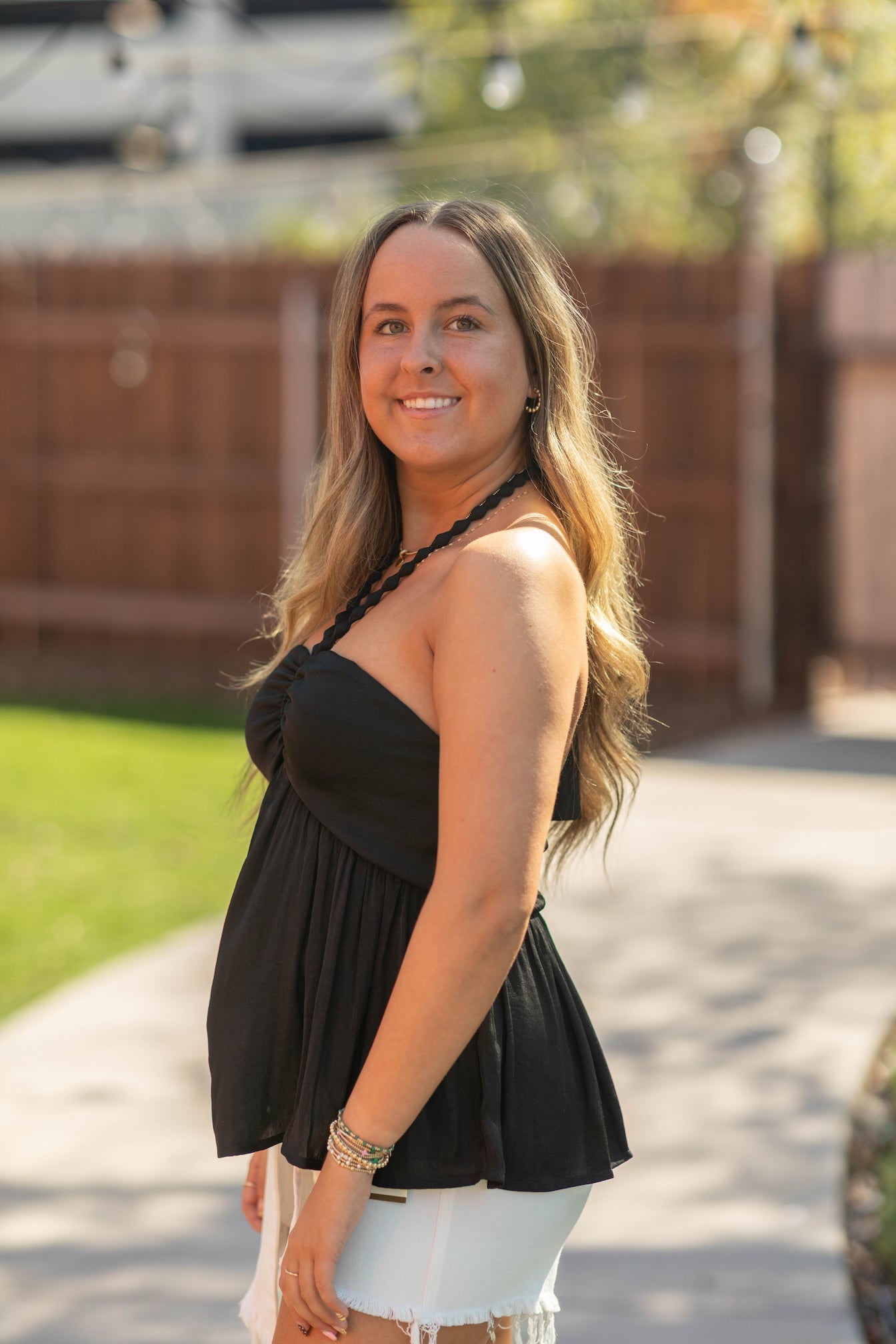 Silky Beaded Halter Top