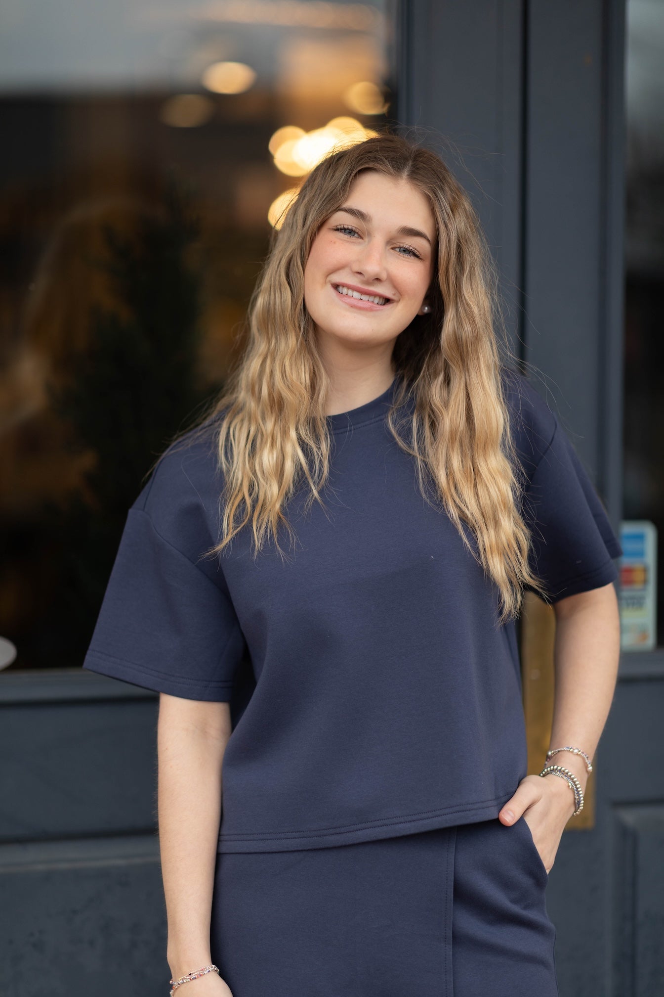 Tess Cotton Soft Knit SS Top