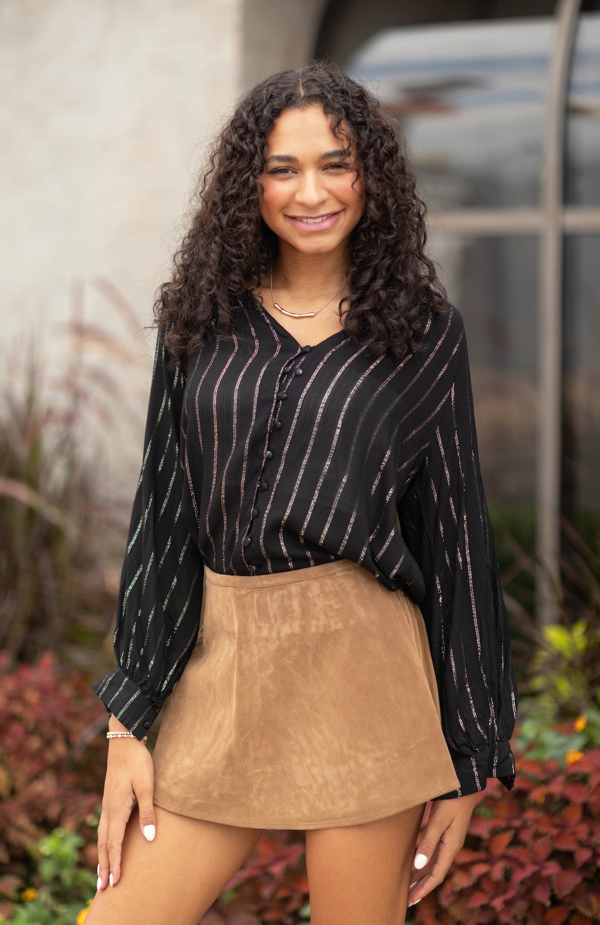 Midnight Stripe Blouse