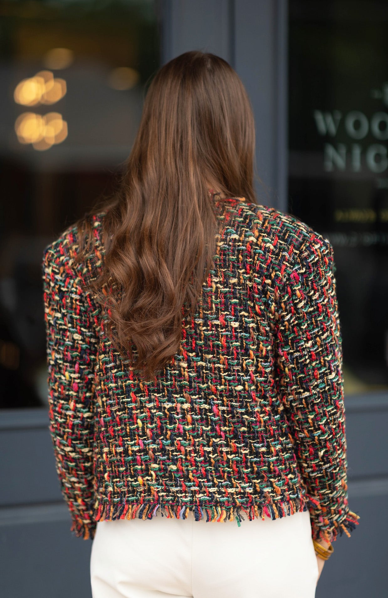 Tweed Fringe Blazer