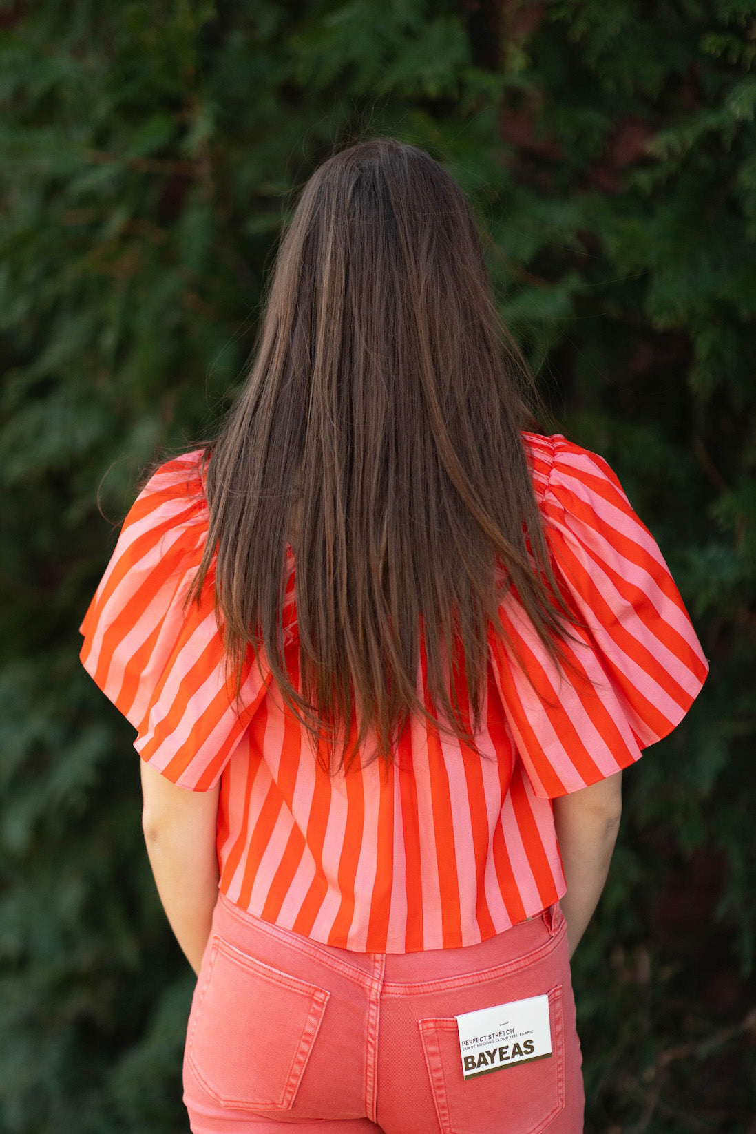 Sara Stripe Square Neck Top
