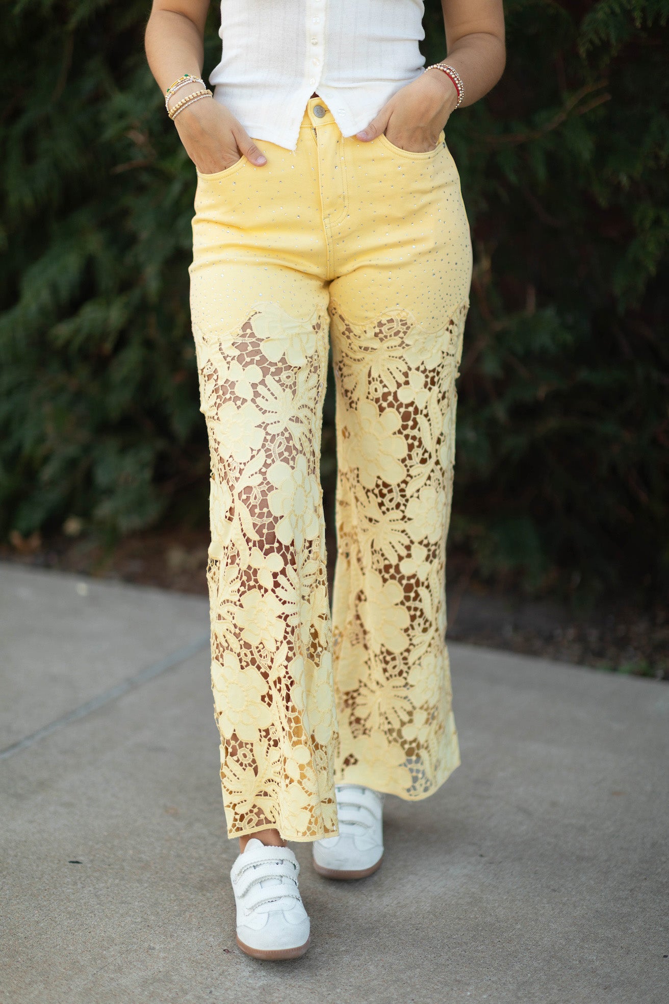 Flora High Rise Wide Leg Jeans