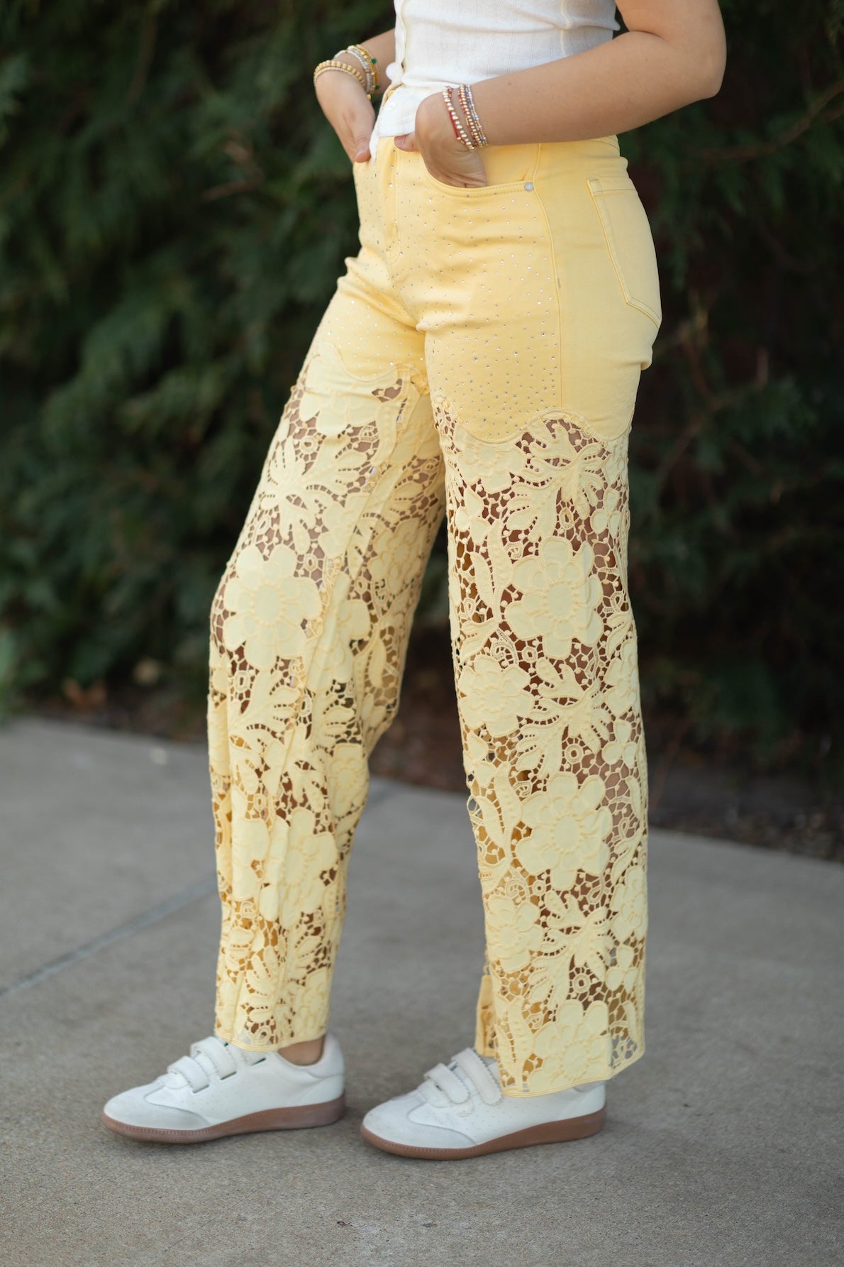 Flora High Rise Wide Leg Jeans