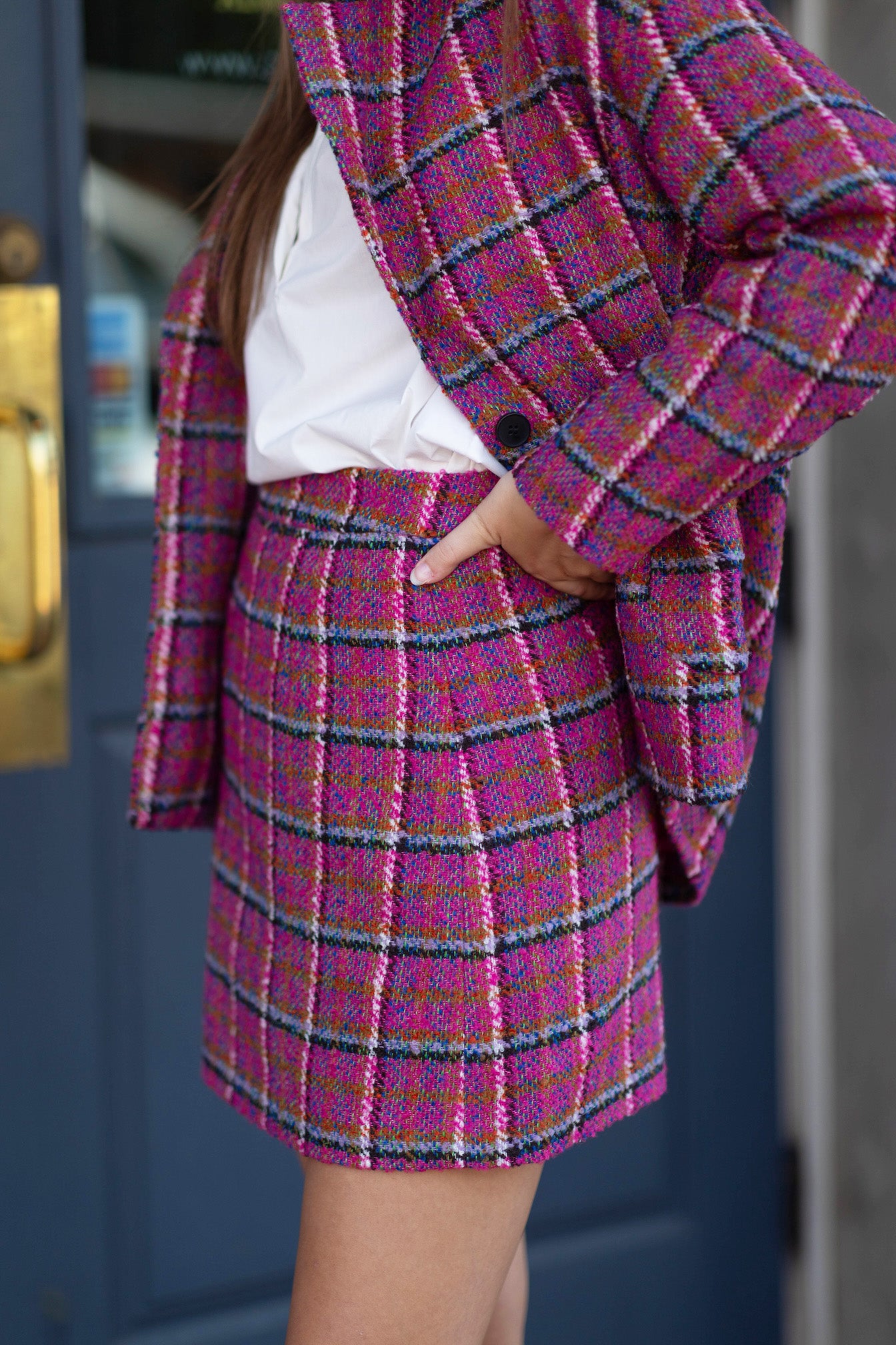 Plaid A Line Skirt