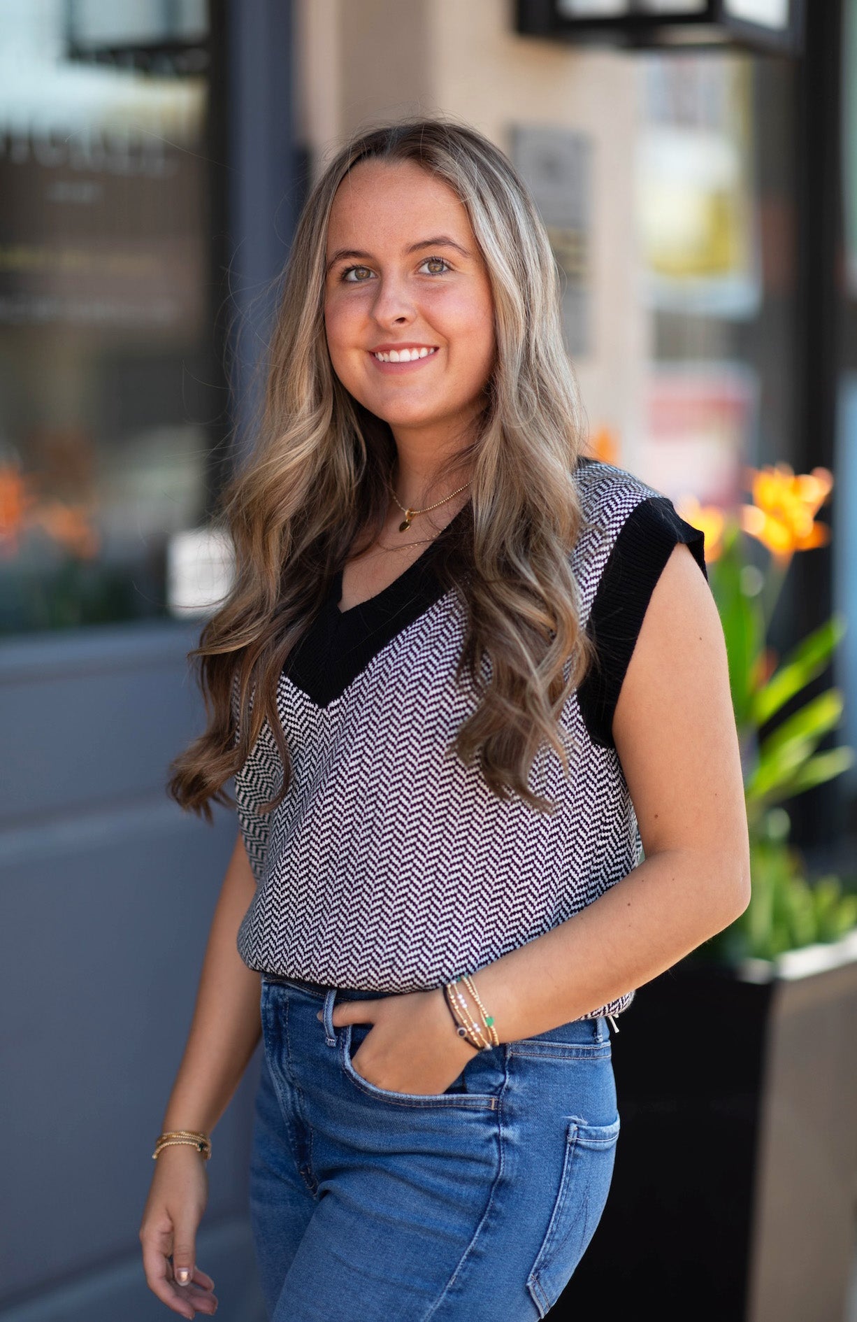 Herringbone Sweater Vest