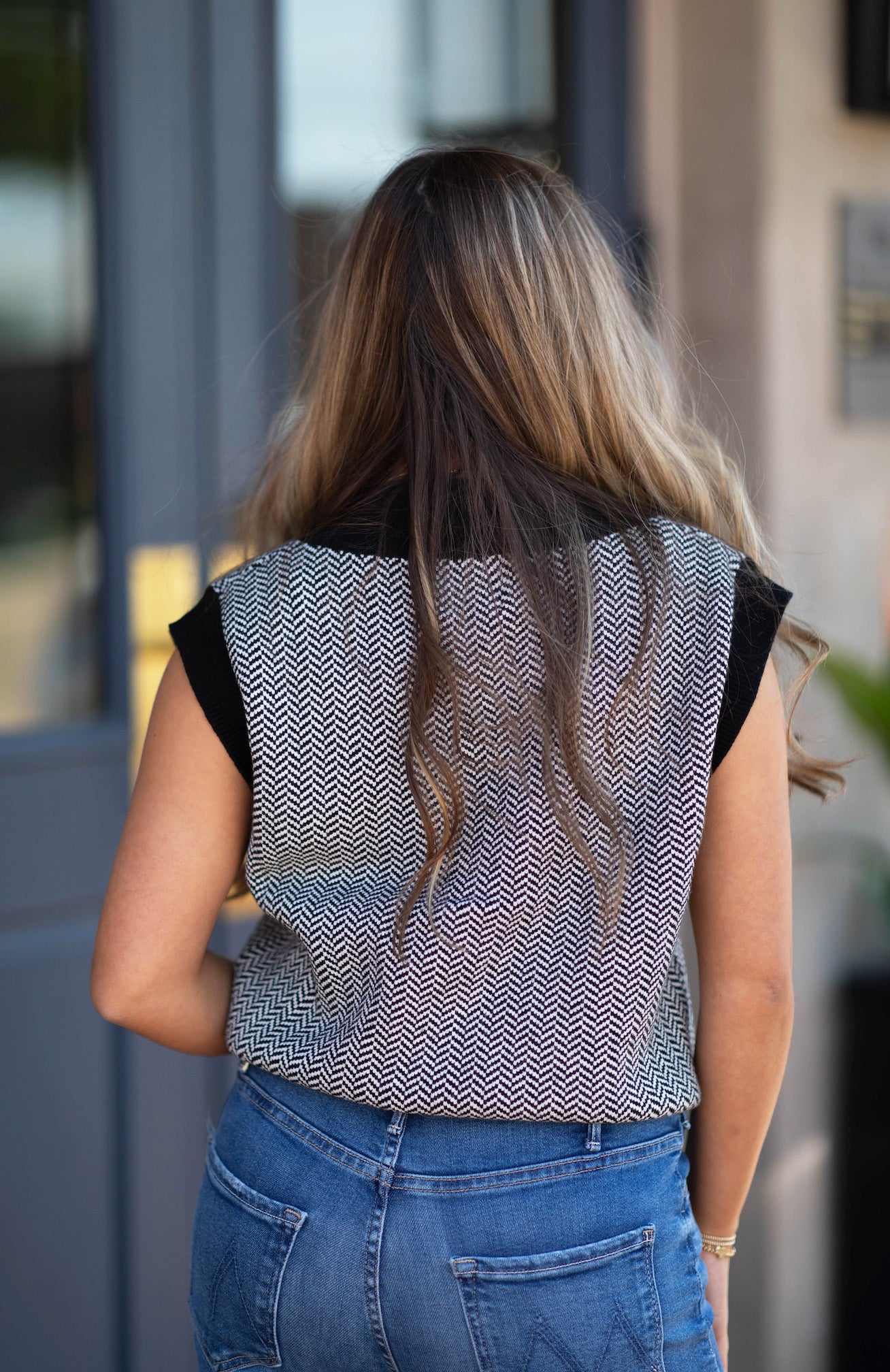 Herringbone Sweater Vest