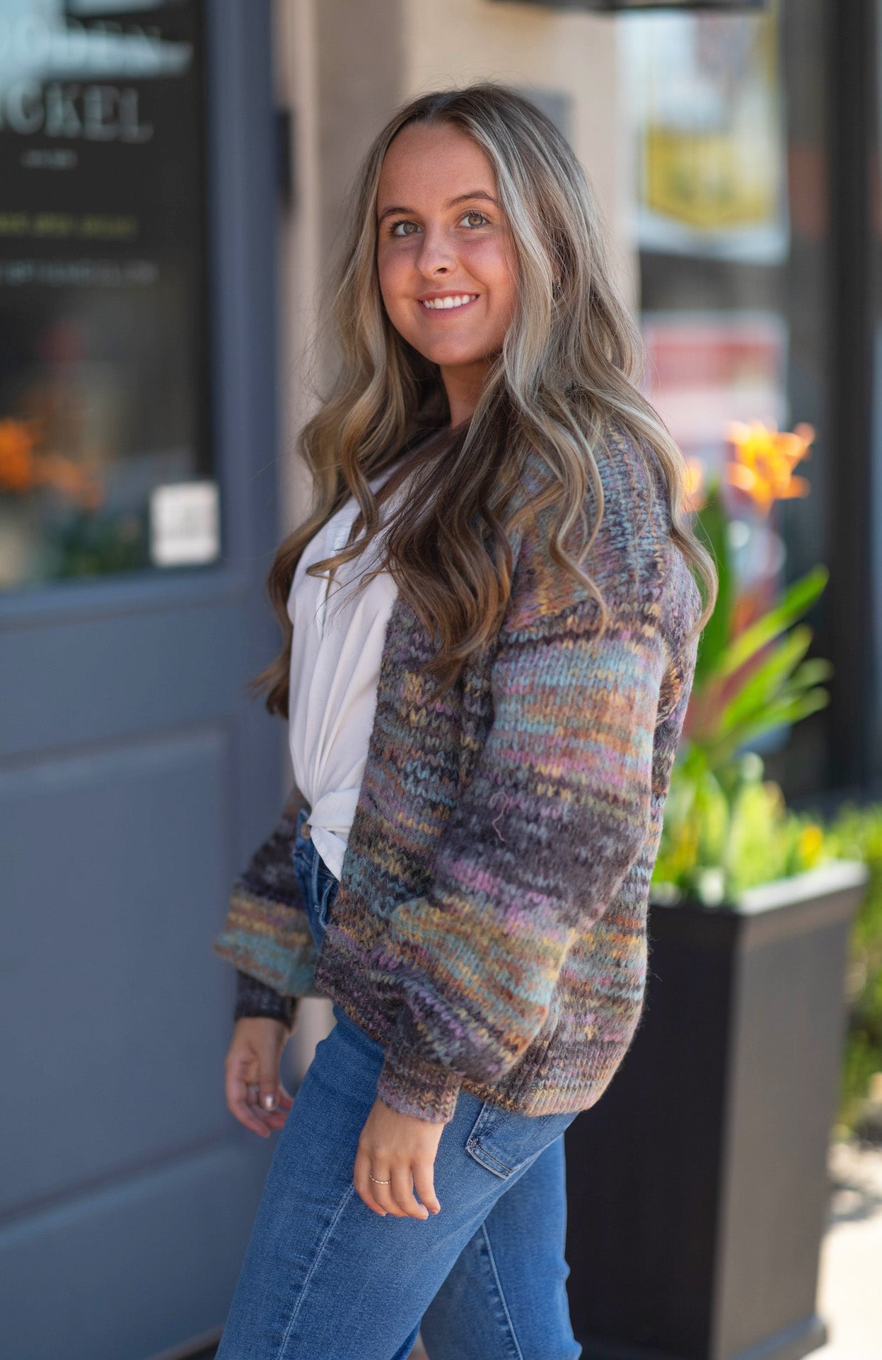 Multi Stripe Cardigan