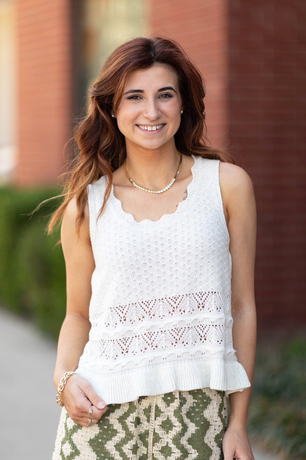 Esmat Sleeveless U-Neck Top