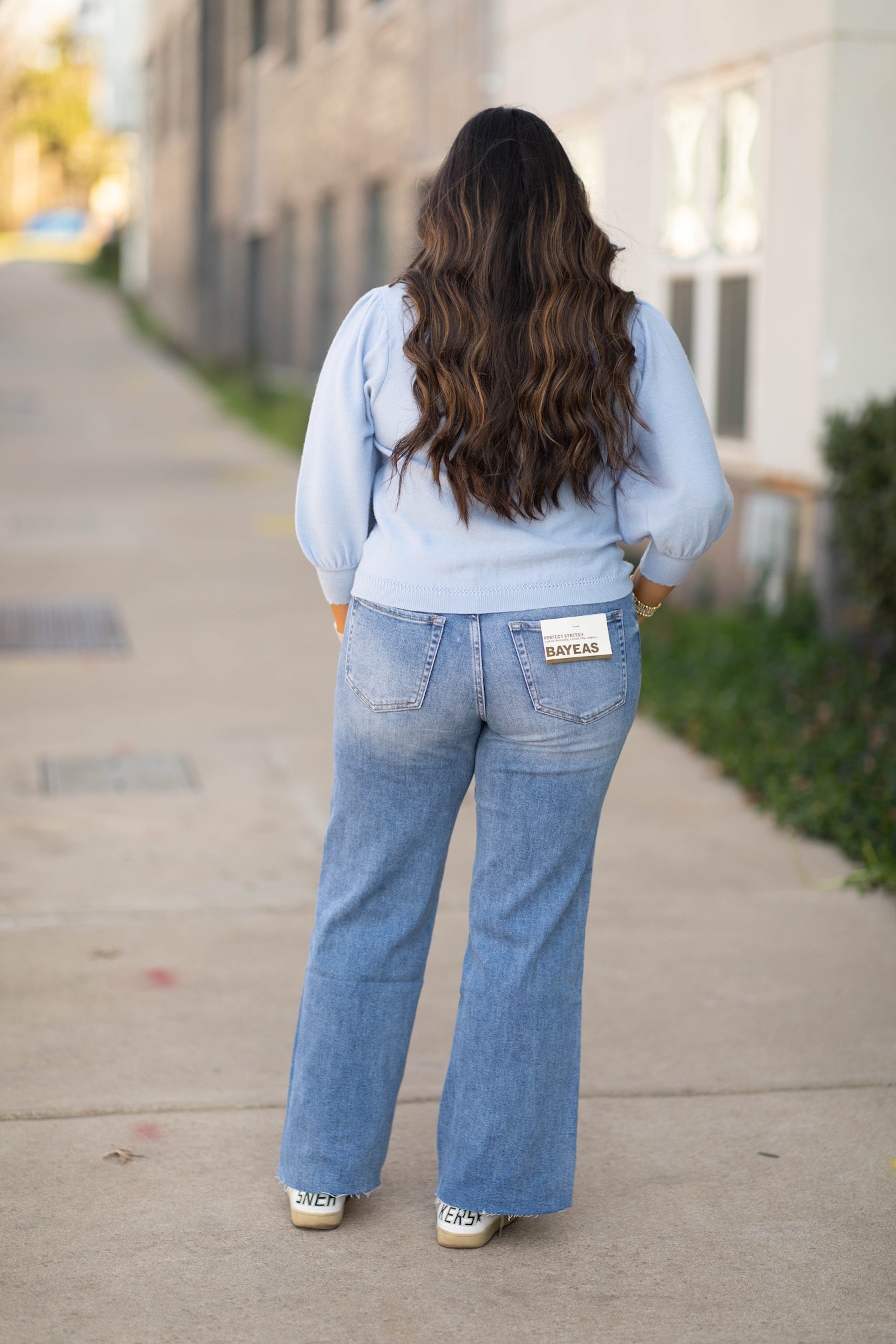 Mid Rise Wide Leg Jeans