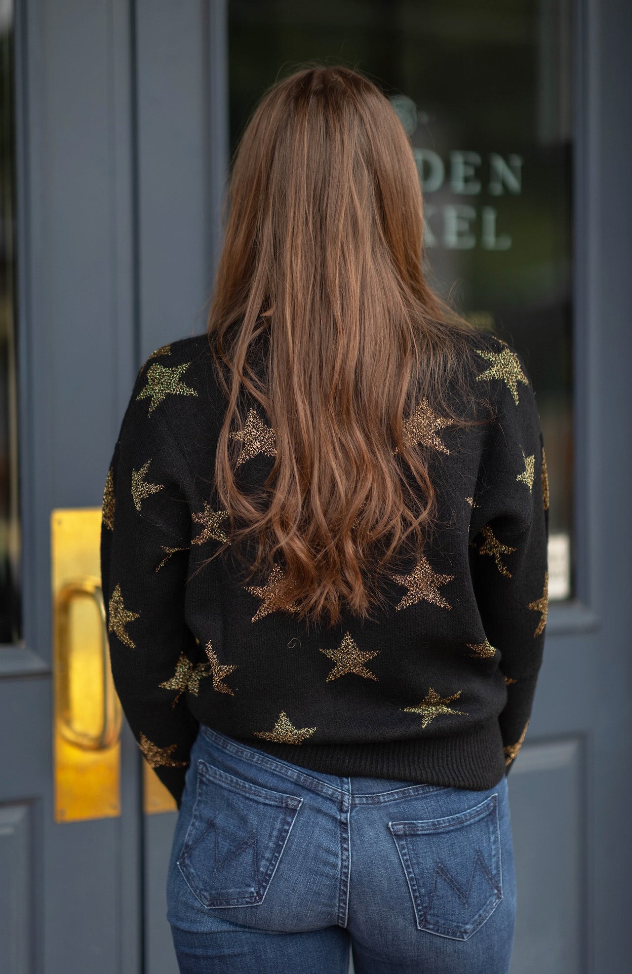 Metallic Star Sweater