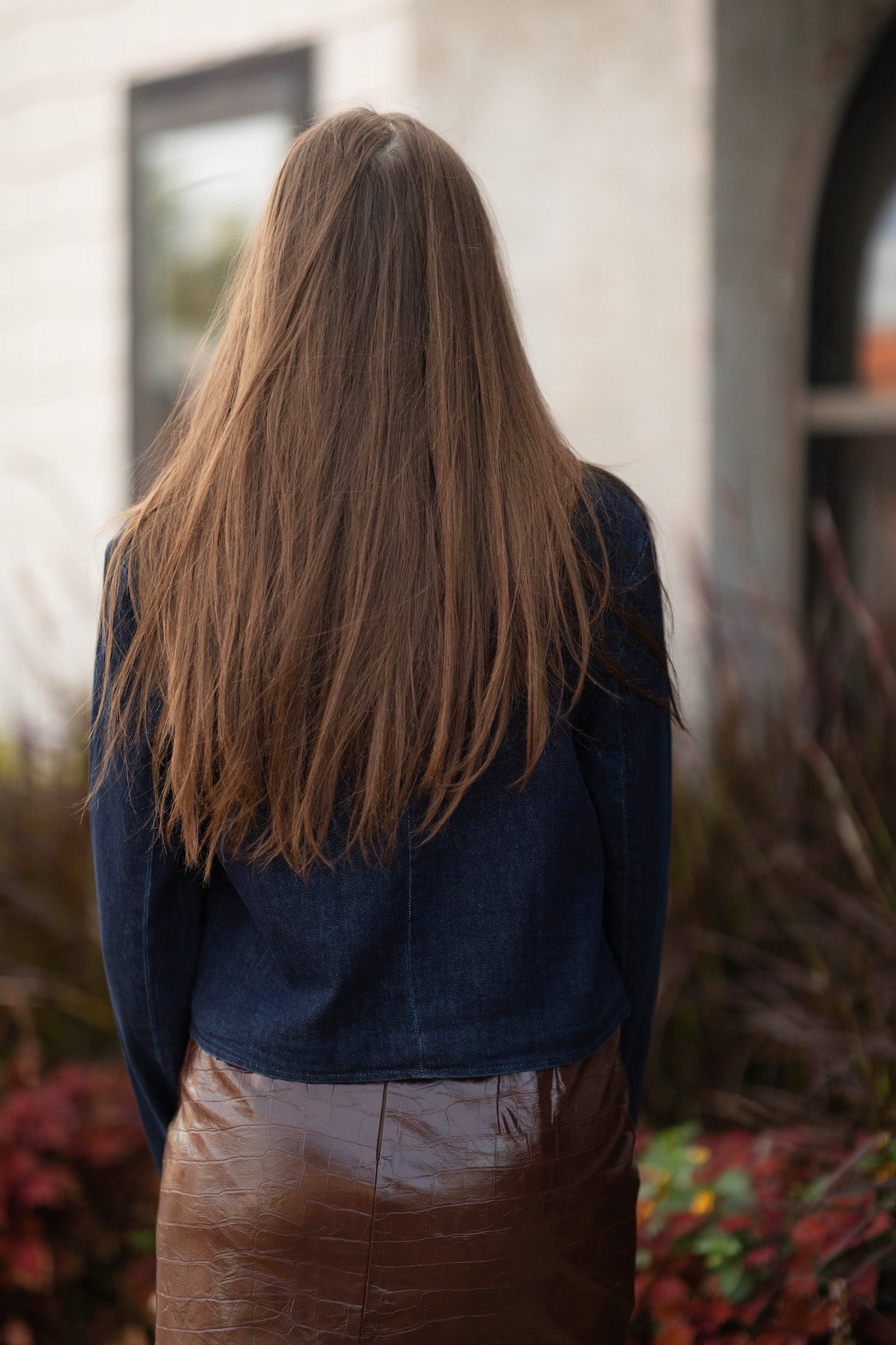 Vegan Leather Trim Jacket