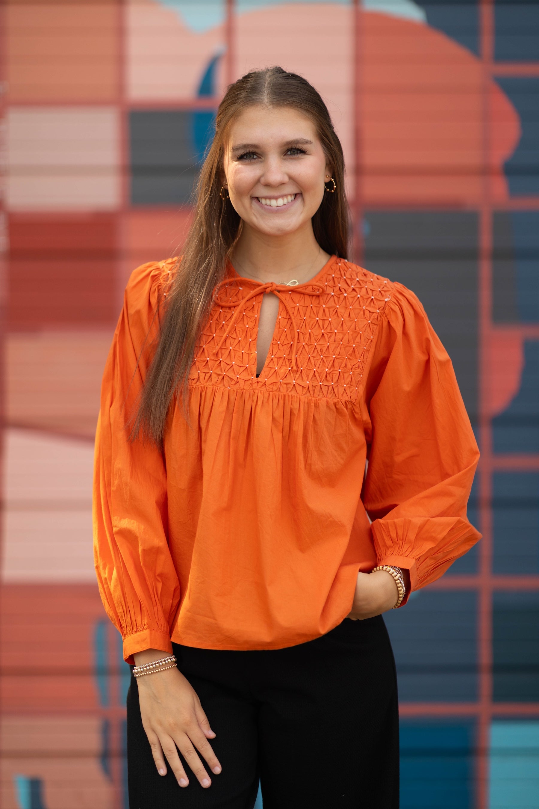 Sophie Smocking Detail Top