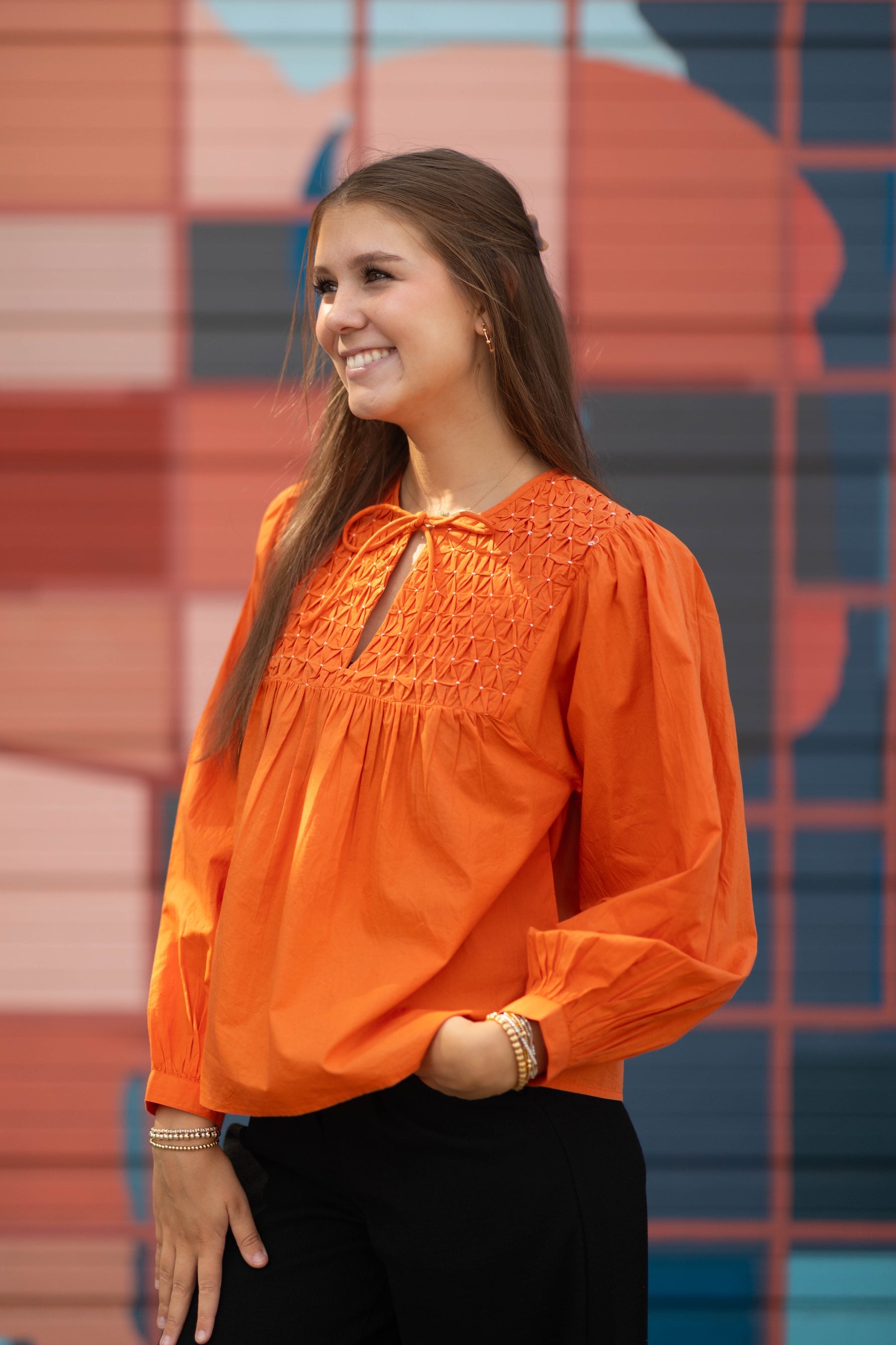 Sophie Smocking Detail Top